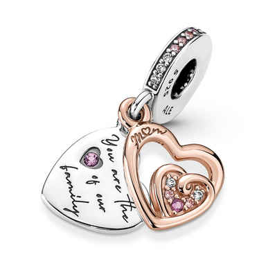Pandora Bead Pandora Charm Anhänger Entwined Infinite Hearts 781020C01 Silber/rosé