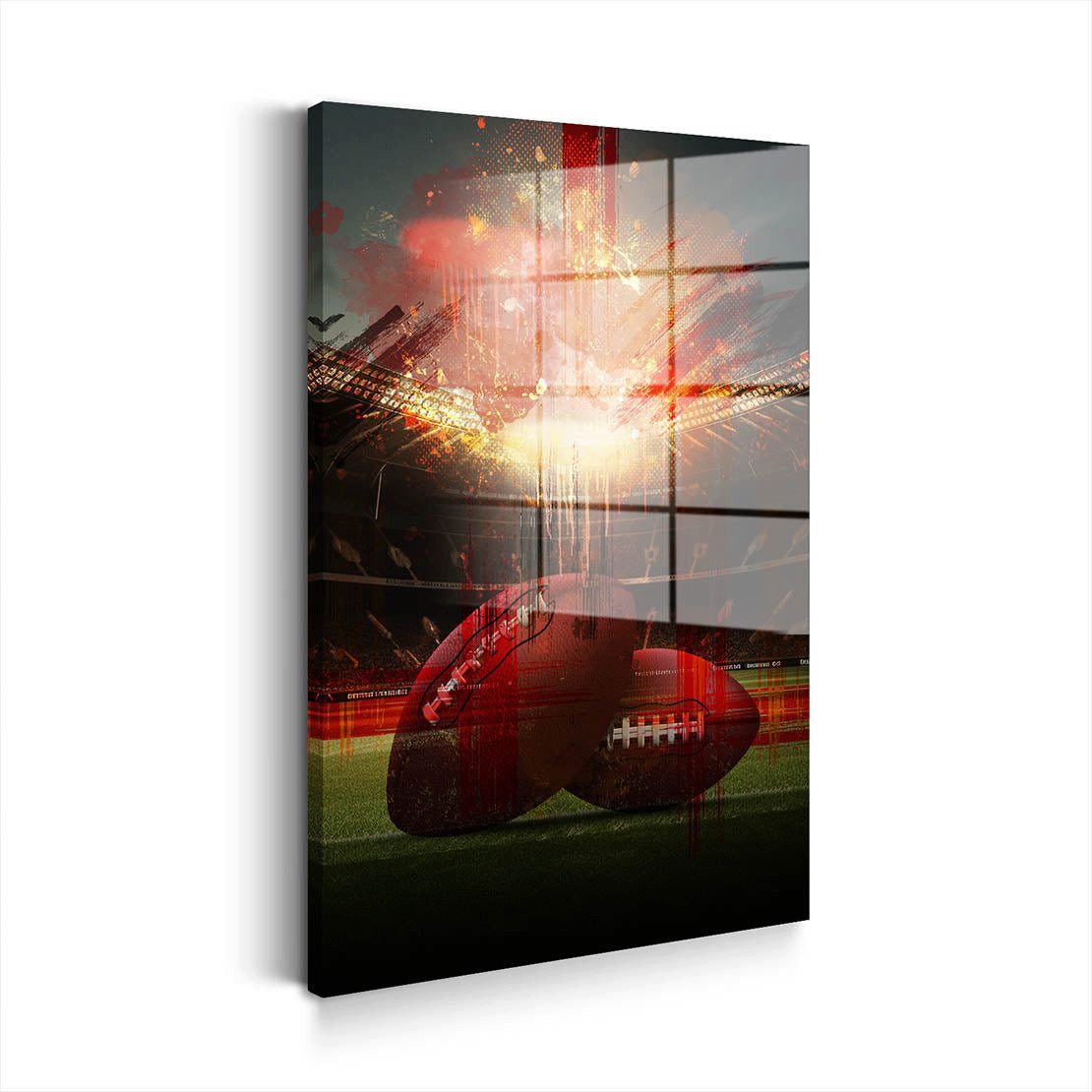 Acrylglasbild American Football Stadion Acrylglas Wandbild Bild Wanddeko Wohnzimmer