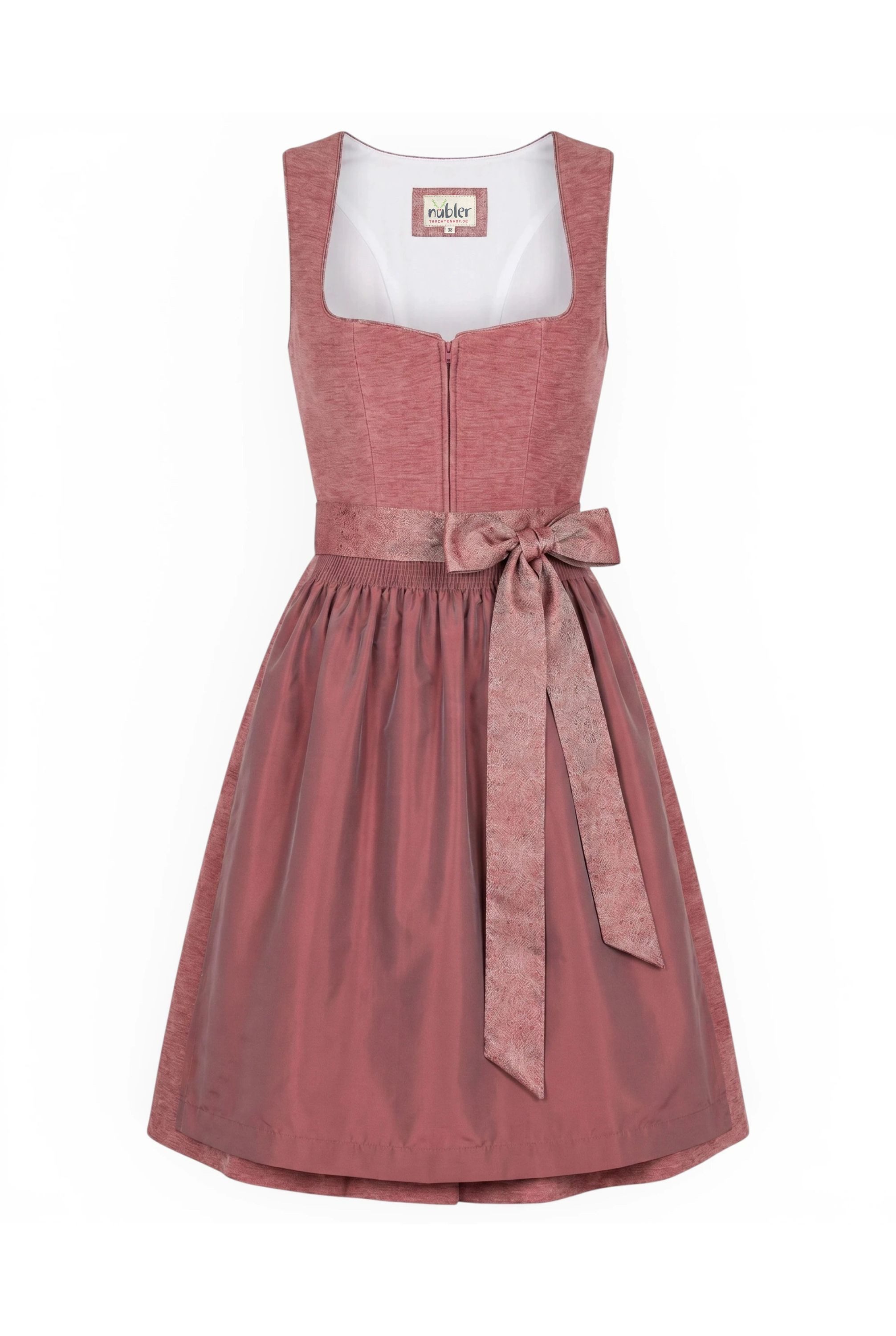 Nübler Trachtenkleid Midi Dirndl Kira in Beere - Rocklänge 65 cm