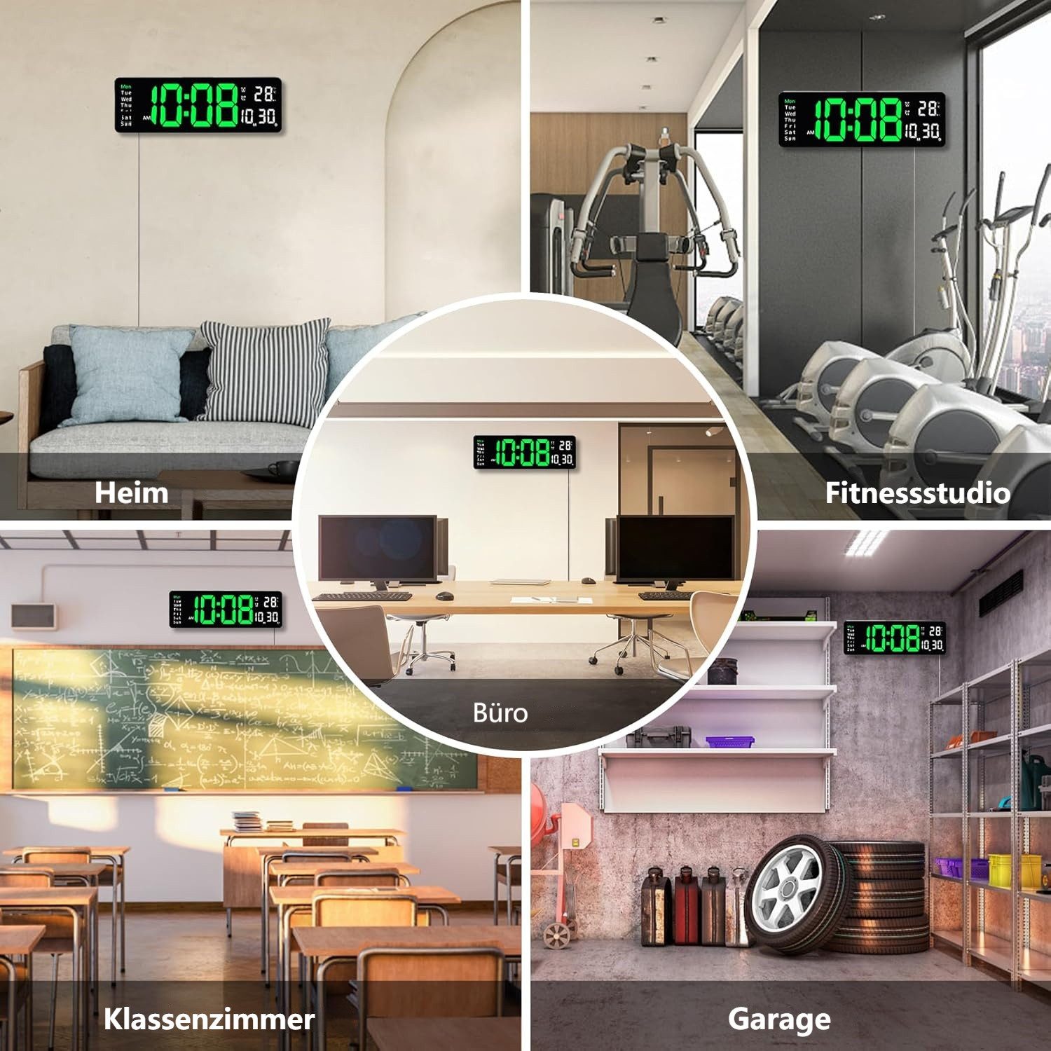 BlingBin Wanduhr 13" Digital Uhr Wanduhr, günstig online kaufen