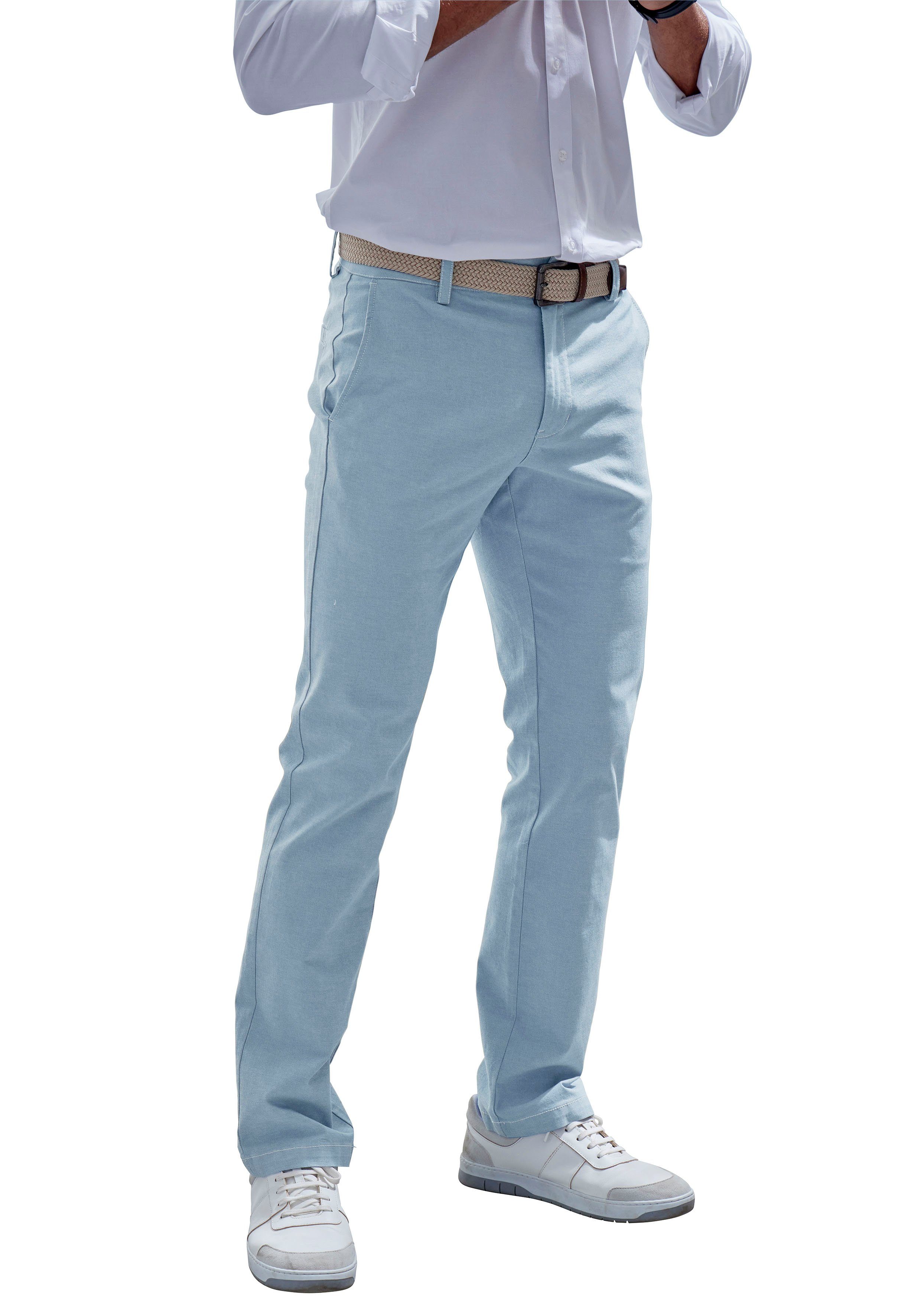 Chinohose regular-fit, lange Oxford Hose