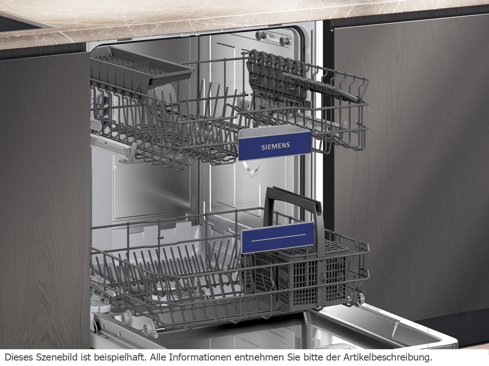 SIEMENS vollintegrierbarer Geschirrspüler SN73HX03UE, 9.0 l, 13 Maßgedecke, HomeConnect