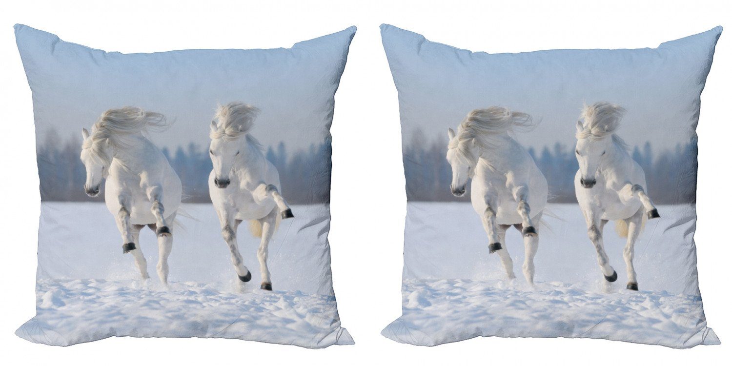 Reinrassige Wilde Pferde Accent Doppelseitiger Kissenbezüge Digitaldruck, Abakuhaus Tierdruck (2 Modern Stück),