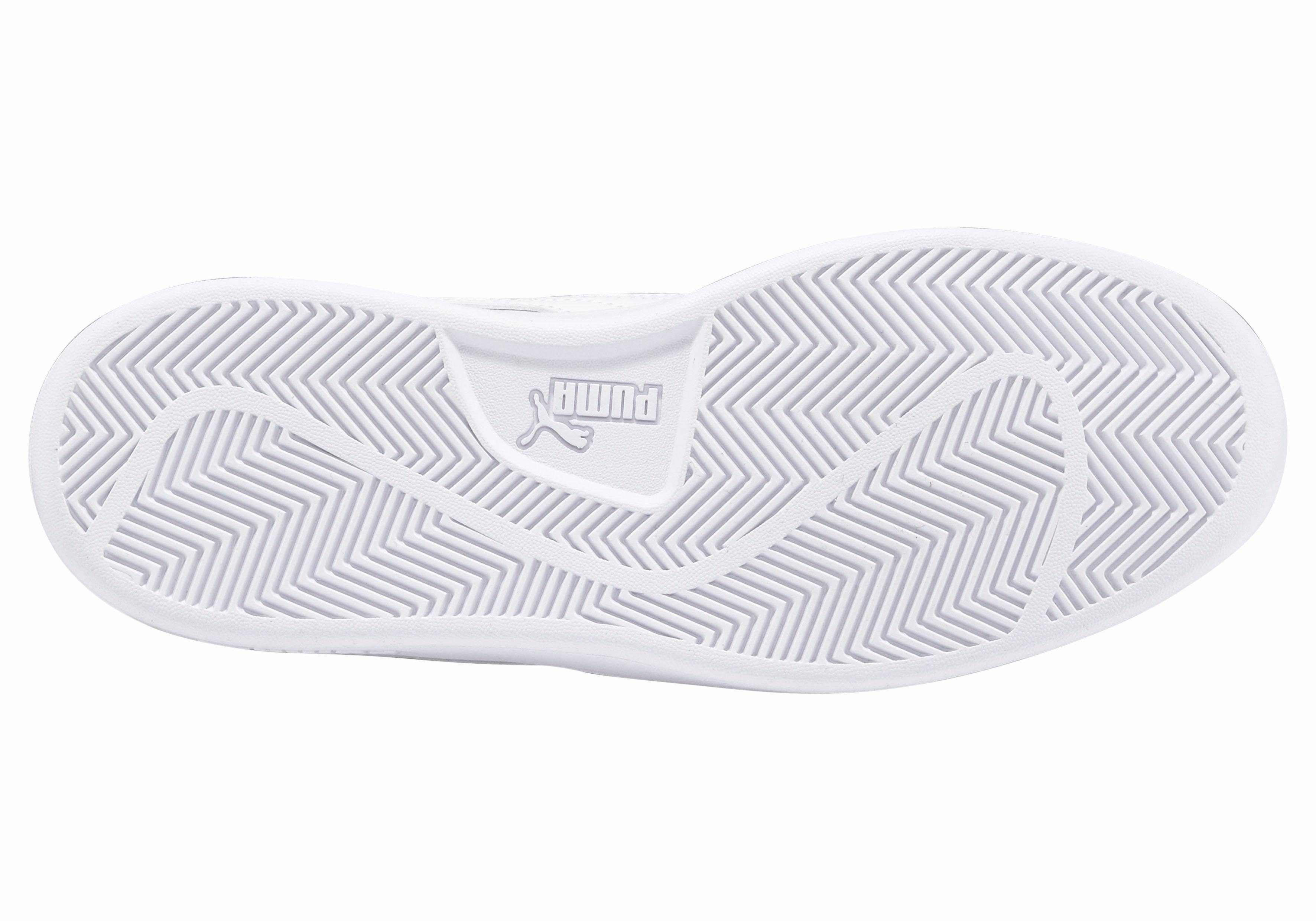 PUMA SMASH V2 L Sneaker atmungsaktives Obermaterial aus Leder und Synthetik, Schnürung