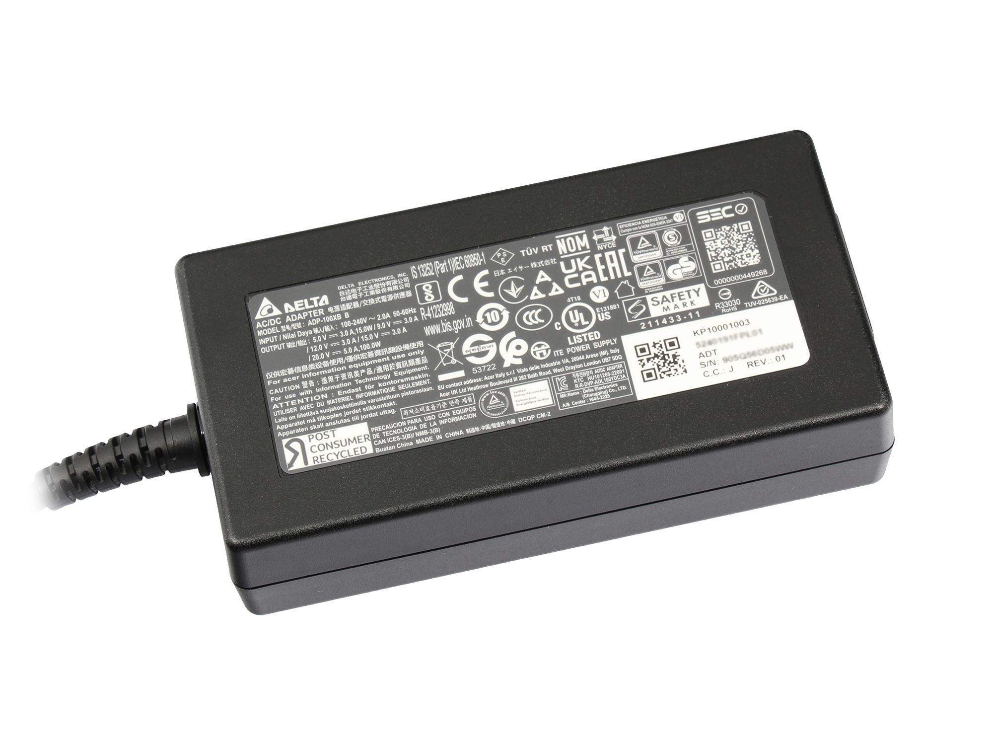 Delta Delta ADP-100XB USB-C Netzteil 100W ohne Stromkabel Notebook-Netzteil