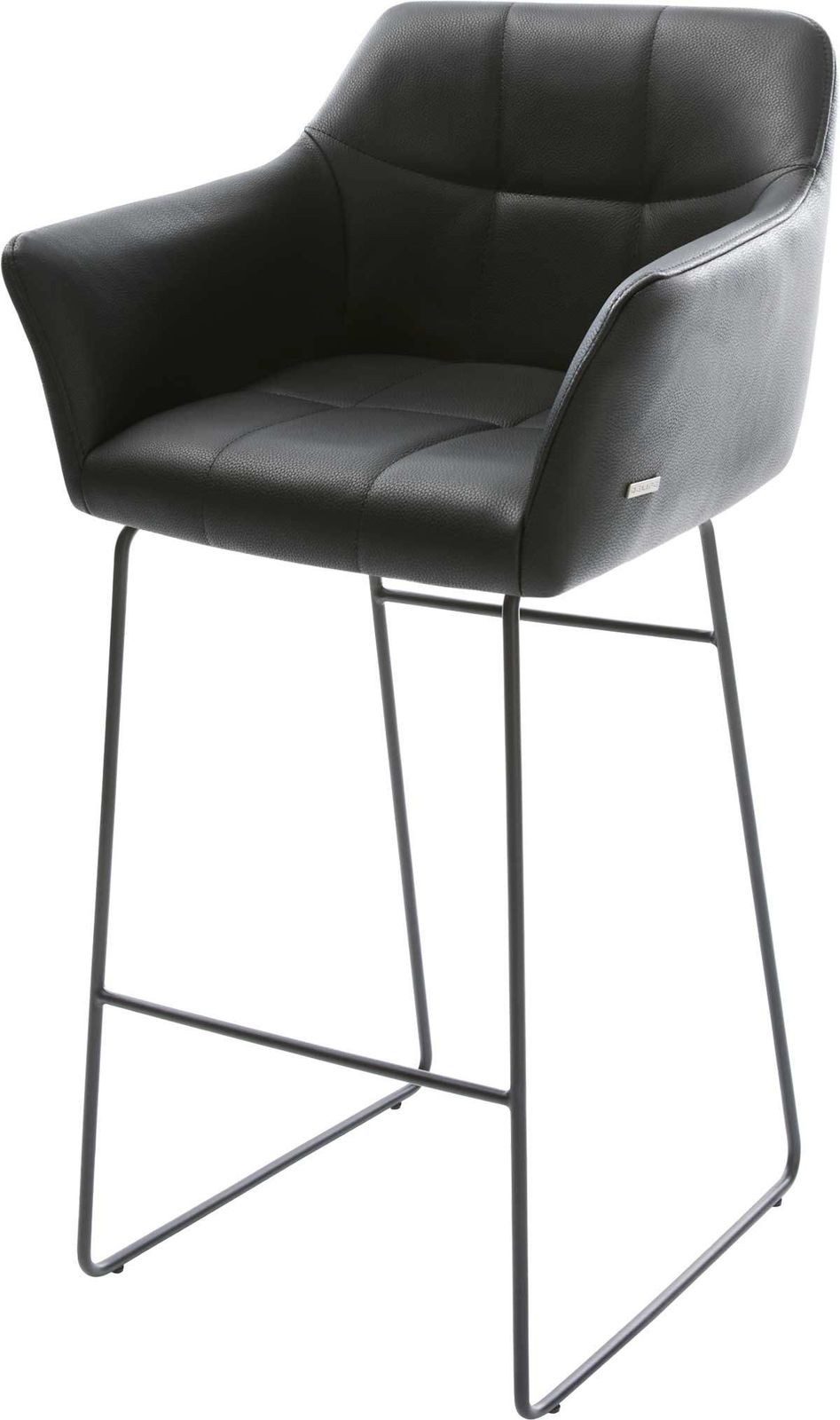 DELIFE Barhocker Yulo-Flex, Kufengestell Metall Echt-Leder günstig online kaufen