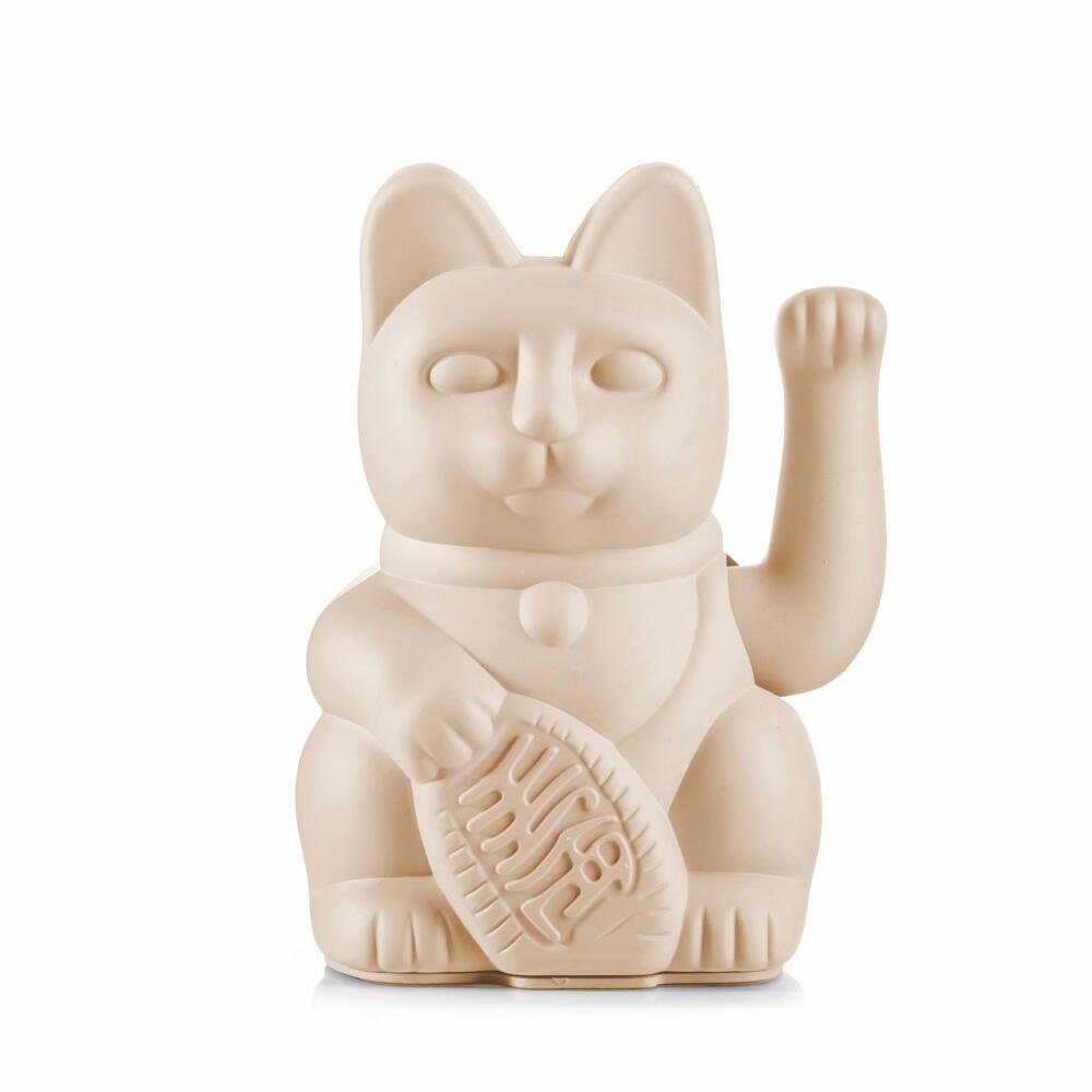 Glückskatze Winkekatze Solar 8cm weiß Maneki Neko winkende Katze  Glücksbringer