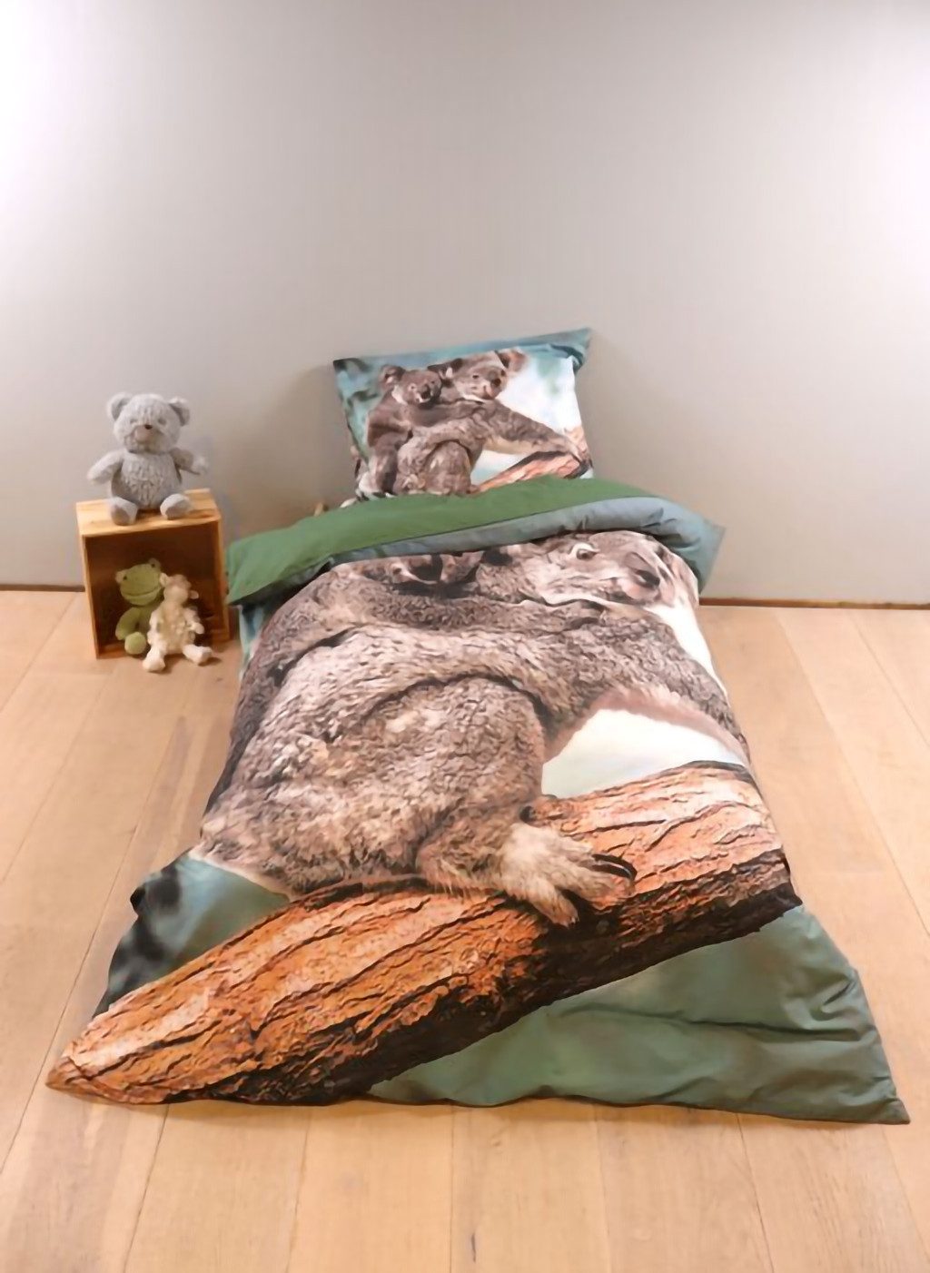 BrandMac Kinderbettwäsche Bettwäsche Set mit Koala 135 x 200 cm + 80 x 80 cm 100% Baumwolle, 2 teilig, Langlebig – Bild 4 von 5