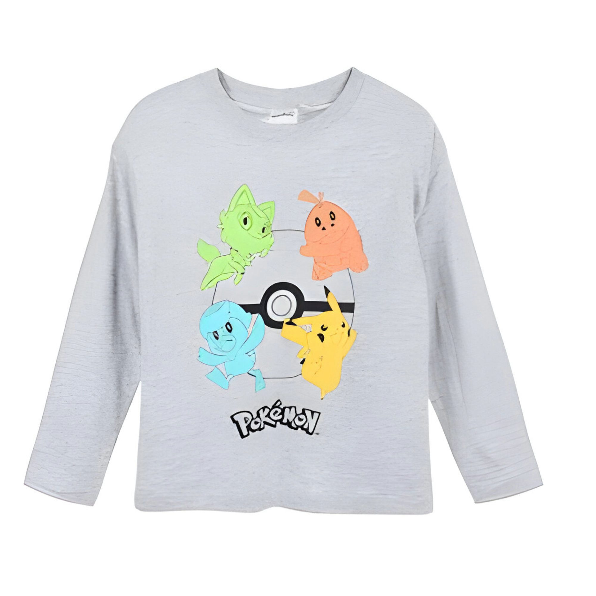 POKÉMON Langarmshirt Pokemon Pikachu Kinder langarm T-Shirt Shirt Gr. 104 - 152 100% Baumwolle