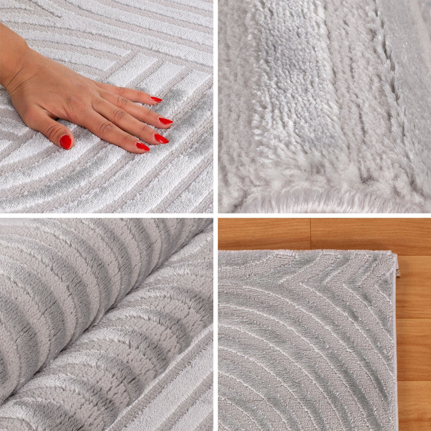 SIMPEX24 Designteppich Skandinavisches Boho Design, Läufer, Höhe: 12 mm, Te günstig online kaufen