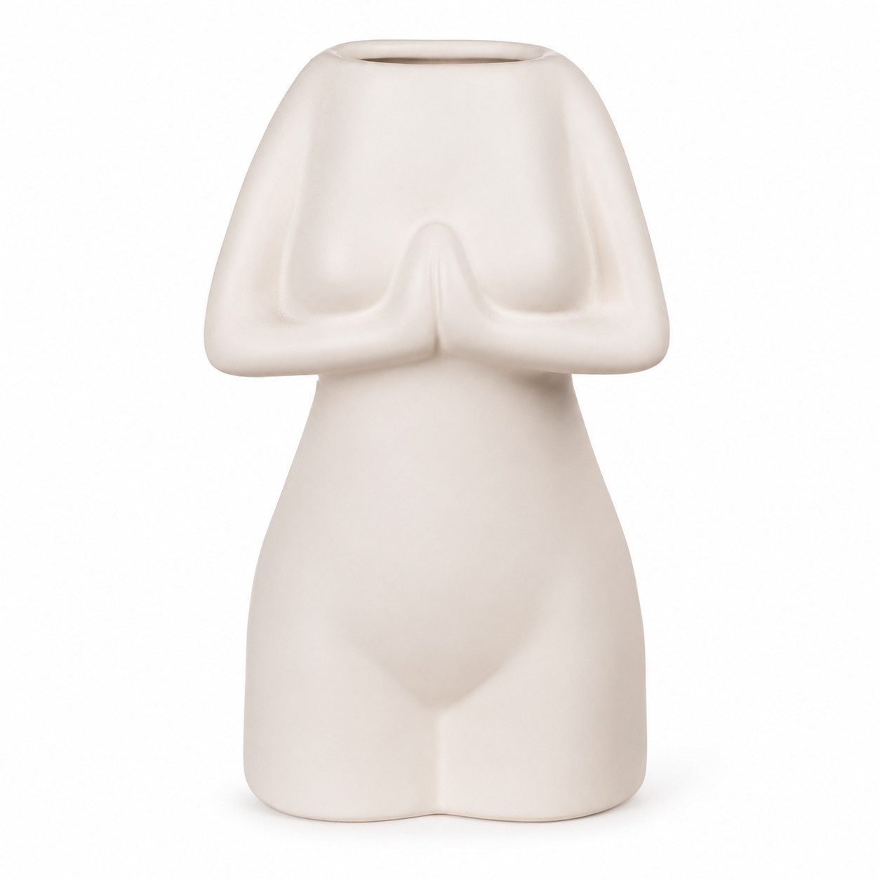 ReWu Dekovase Keramik Vase Women’s Body 18 cm Deko Blumenvase