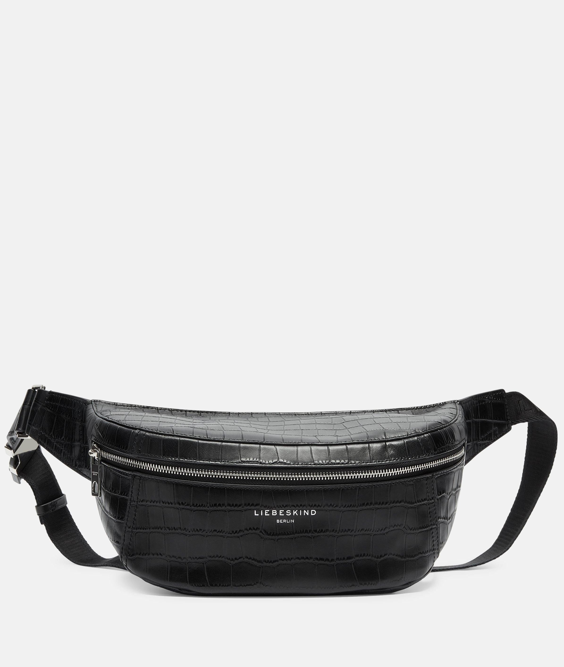 Liebeskind Berlin Gürteltasche Belt-Bag, Große Gürteltasche aus Leder in Kroko-Optik