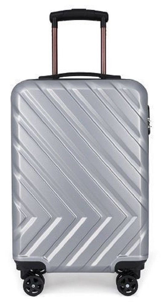 ZELLERFELD Kofferset 3-Teilig ABS Hartschalenkofferset Trolley Koffer Reisekoffer Silber