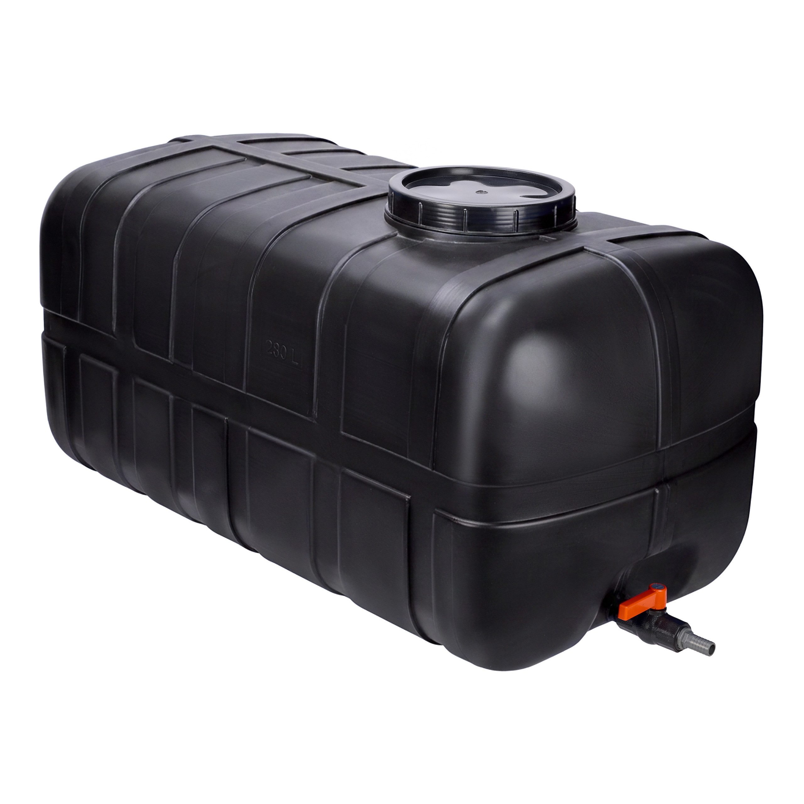 Garronda Regentonne Wasserbehälter mit Deckel Regenwassertank Großbehälter GD-0098, 280 l, (1-tlg), BPA-Frei
