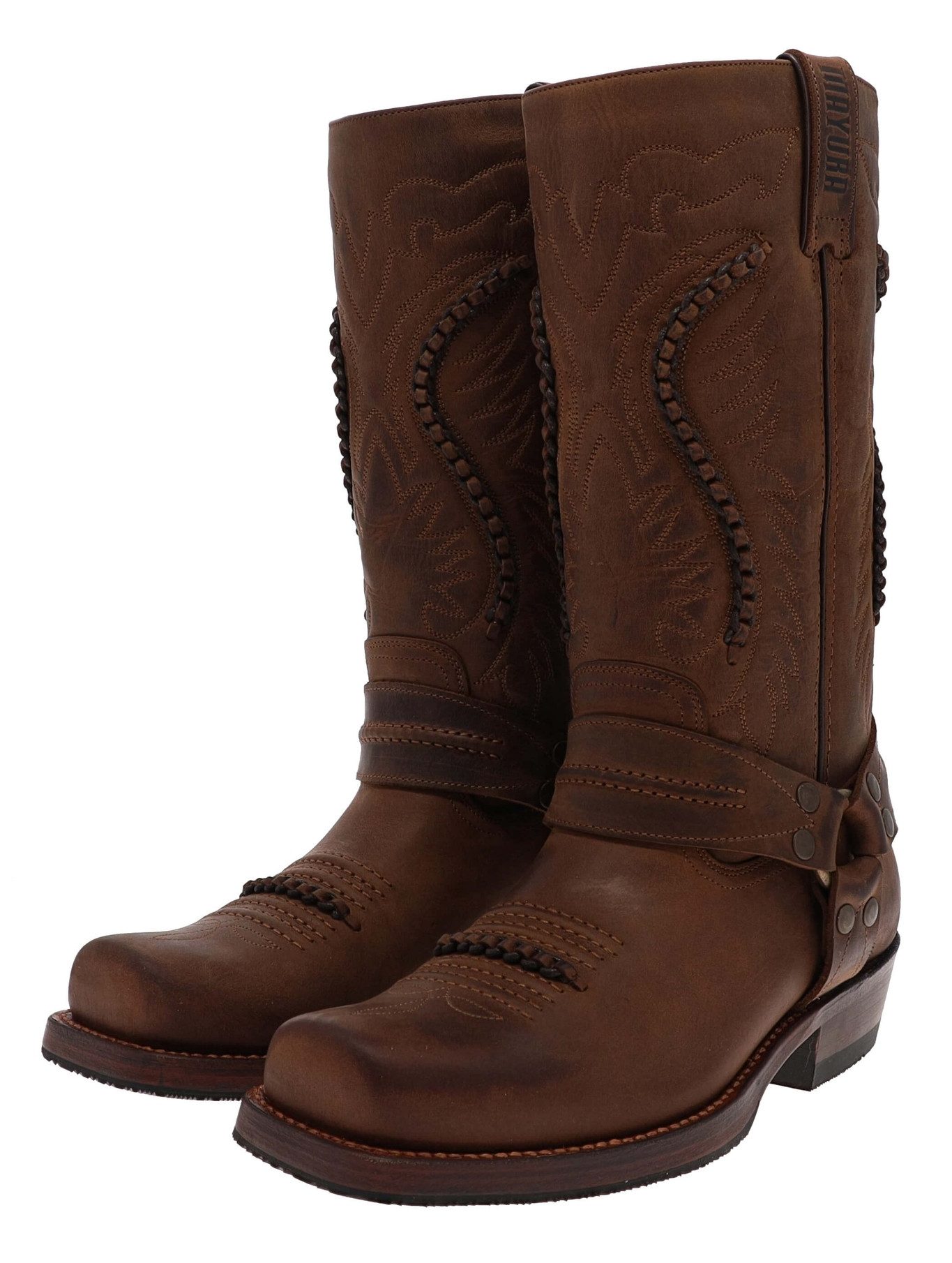 MB002 Bikerstiefel Braun Bikerboots