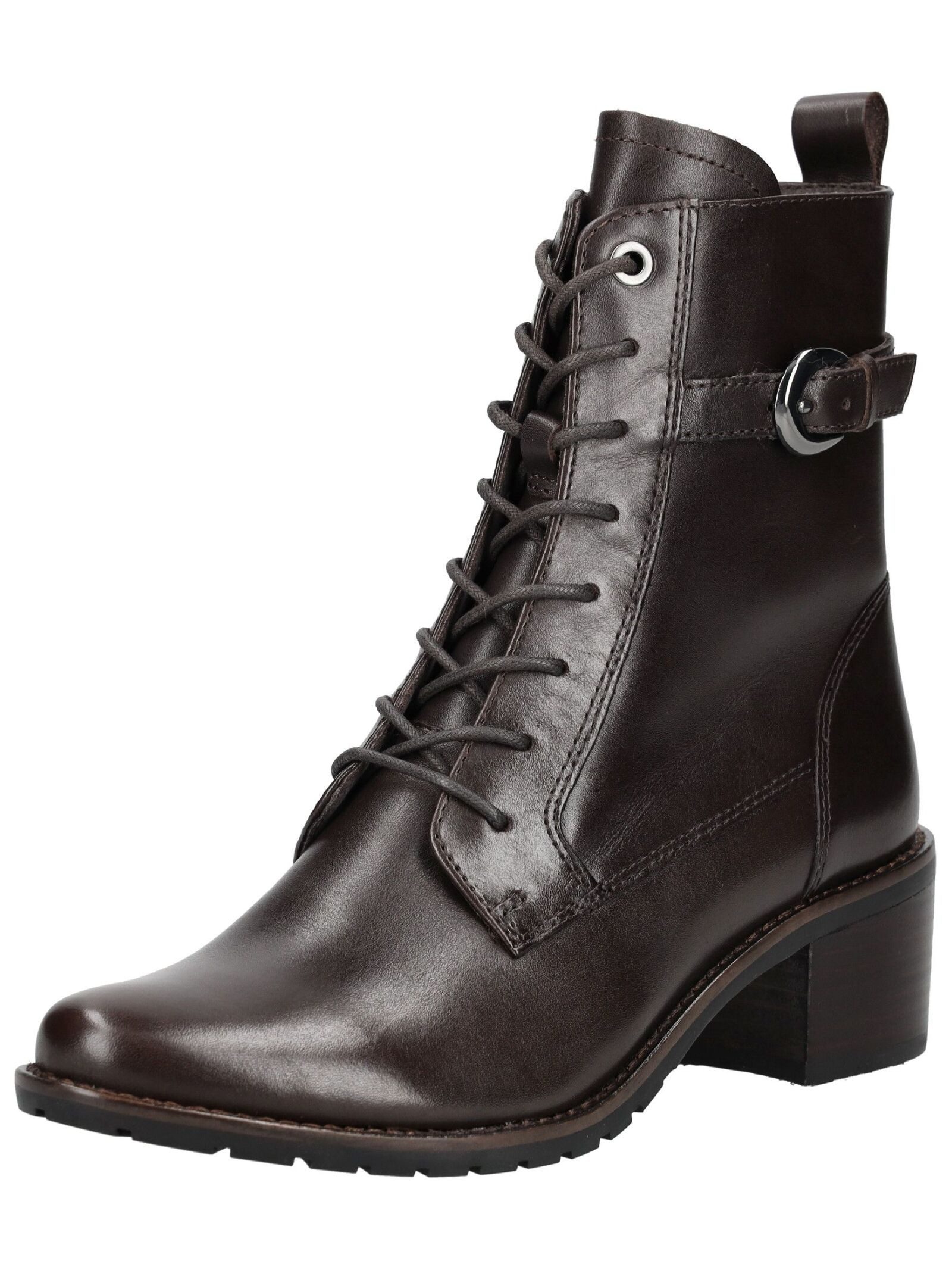 Stiefelette Leder . Schnürstiefelette