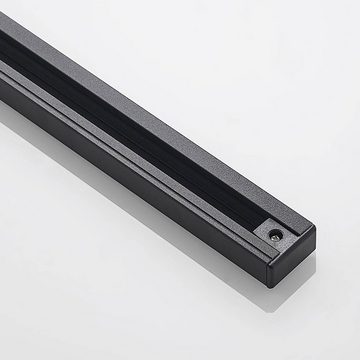 Lindby Schienensystem-Leuchten Linaro, 100 cm, Aluminium, Schwarz, 1-Phasen Stromschiene, Stromschienenstrahler