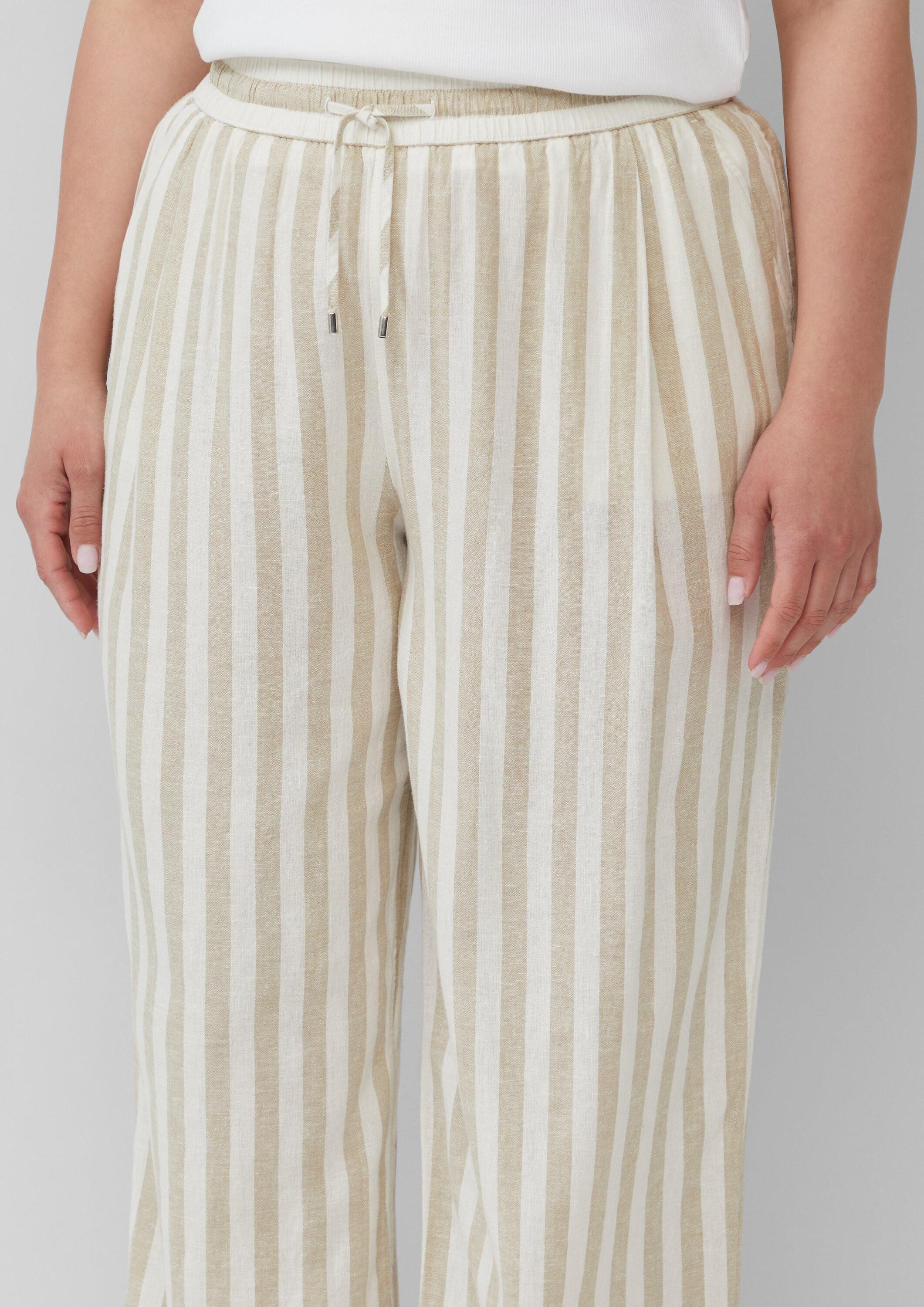 s.Oliver Chinos Hose Leichte Leinenmix-Hose mit Elastikbund