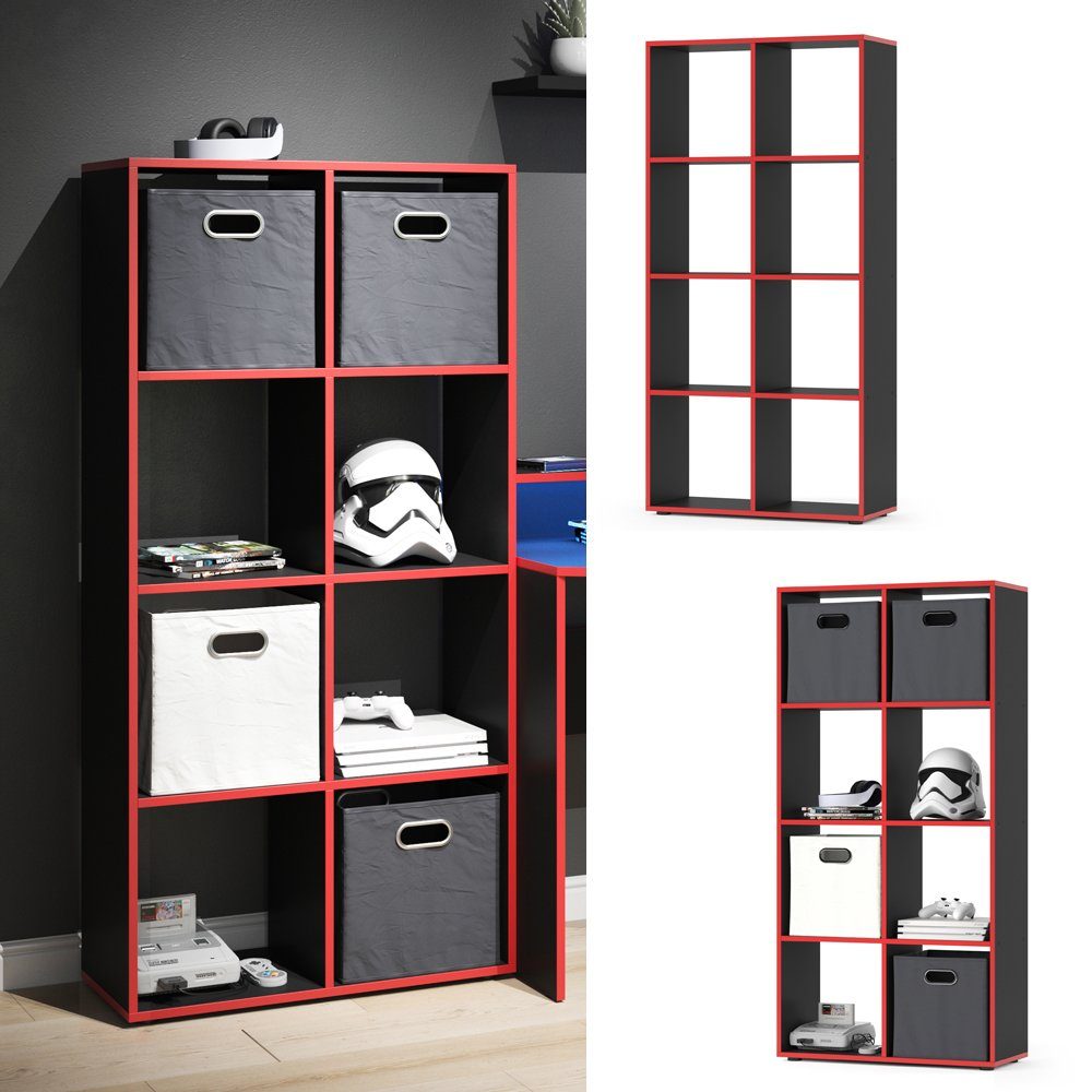 Vicco Raumteiler Scutum, Schwarz/Rot, 72 x günstig online kaufen