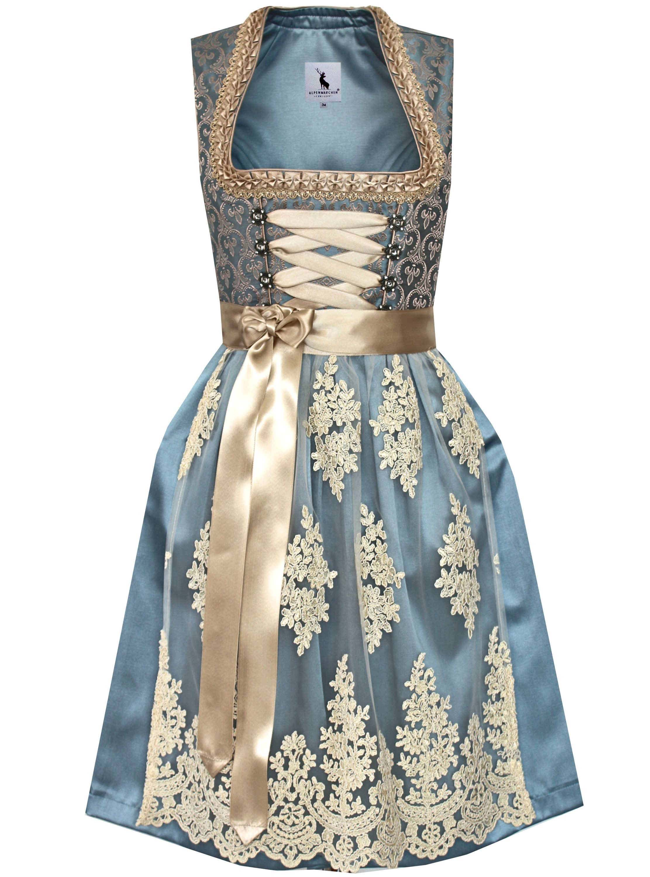 Alpenmärchen Dirndl Dirndl Elisabeth in Blau - ALM911