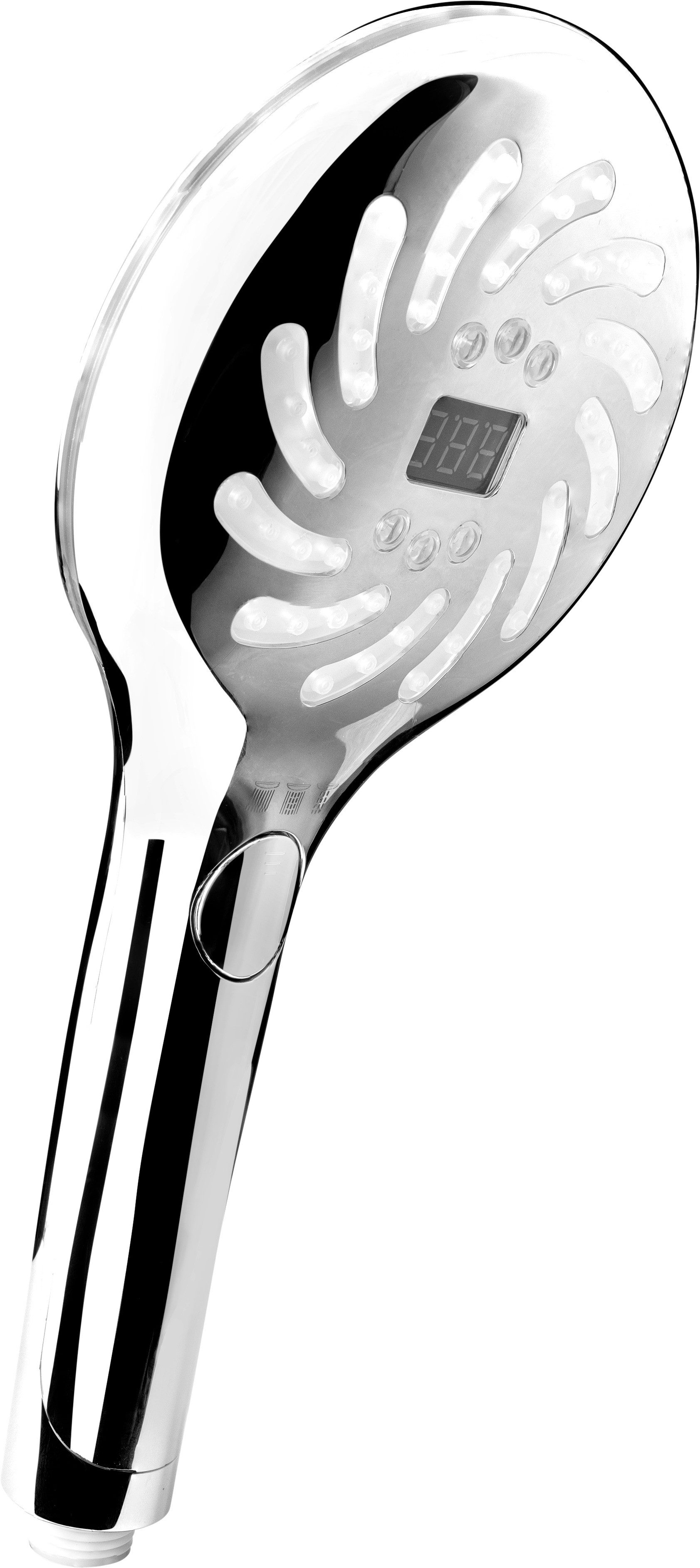 CORNAT Duschbrause LED Handbrause Display chrom, (1-tlg)