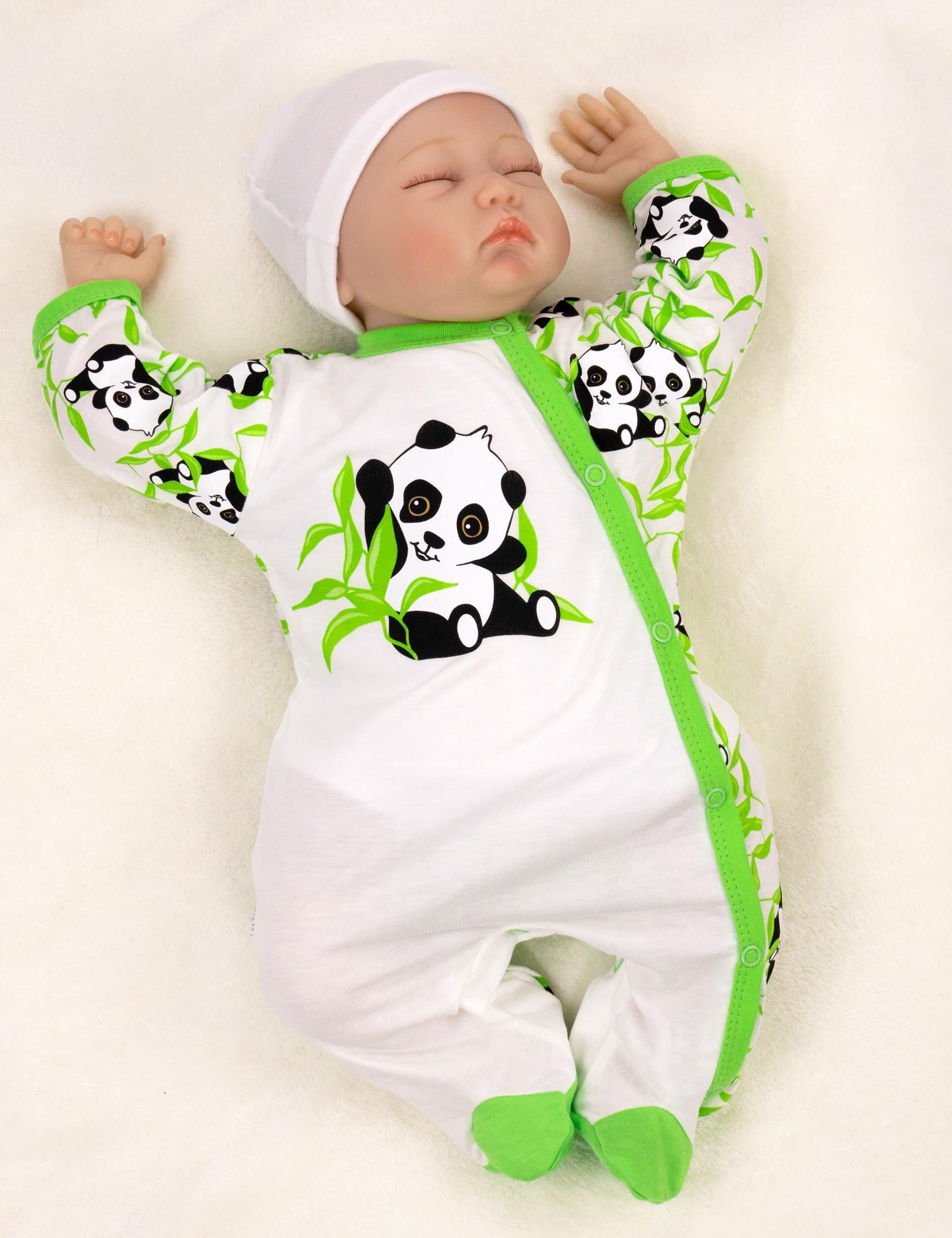 Strampler Strampler, Baby Sweets Schlafanzug Panda Happy (1-tlg)