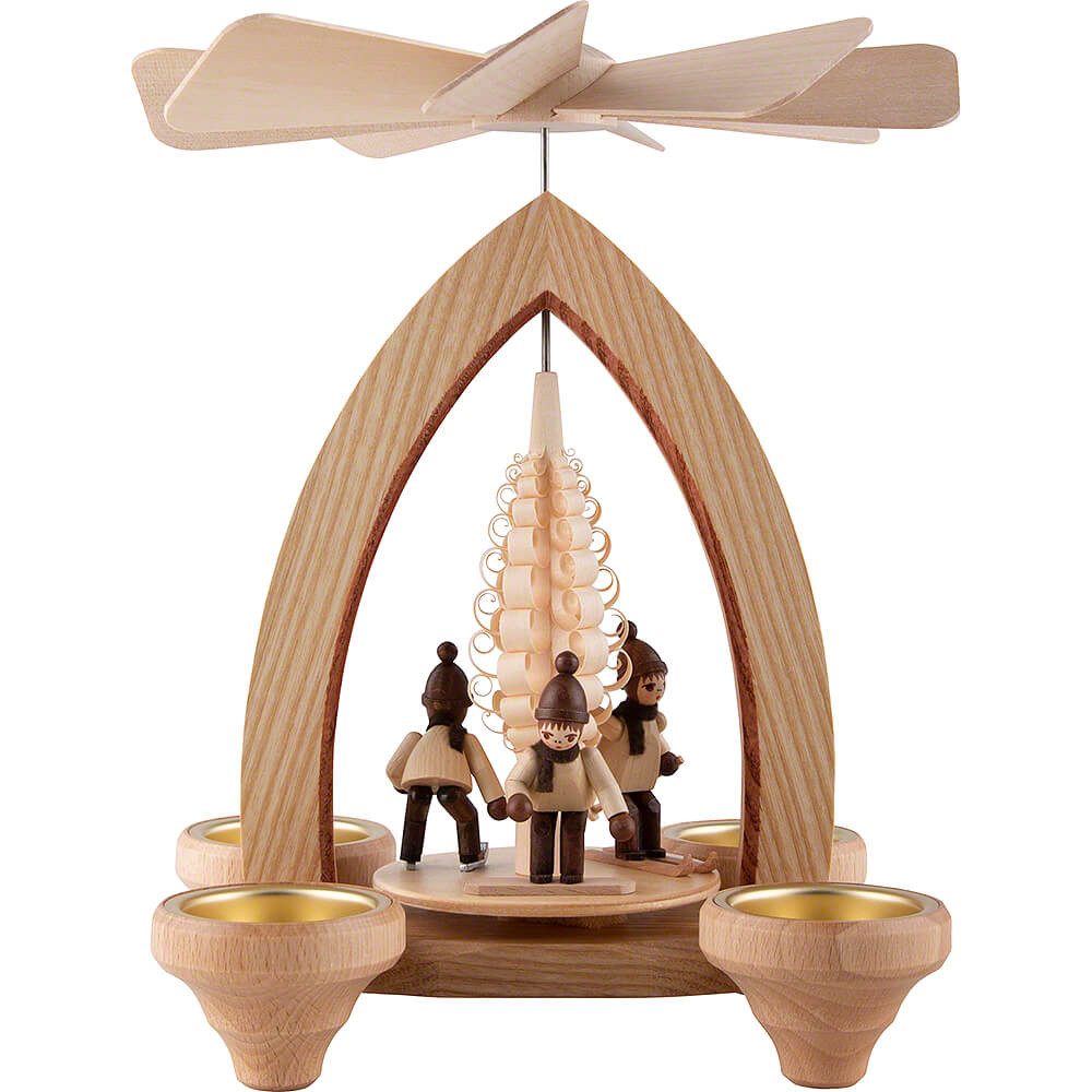 Heinz Lorenz Pyramiden Weihnachtspyramide 1-stöckige Pyramide Wintersportler - natur (26cm) von Heinz Lorenz Pyr