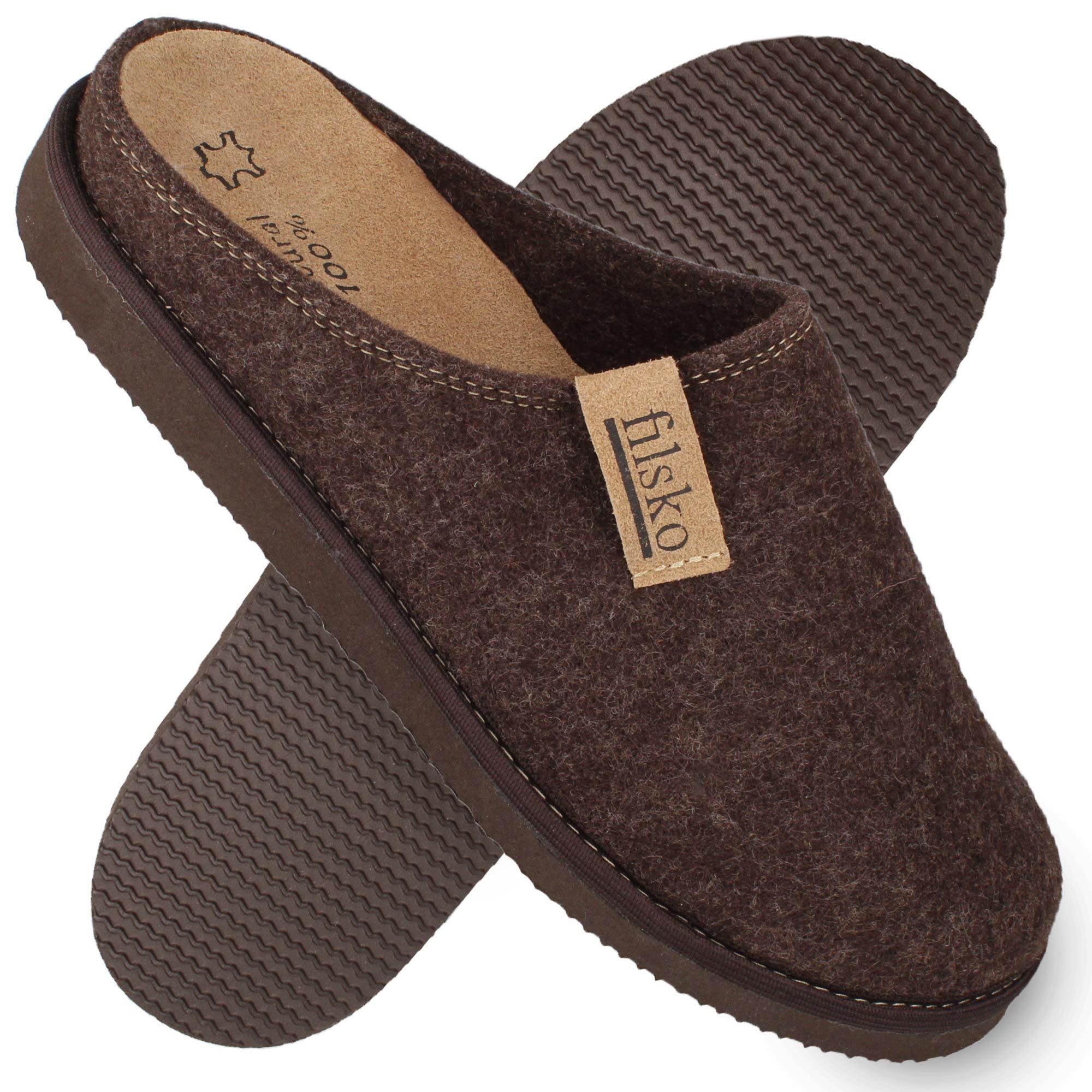 filsko Langayo Damen und Herren Hausschuh (1 Paar) Slip-On, Herausnehmbare Innensohle, Easy-Filz, EVA-Sohle