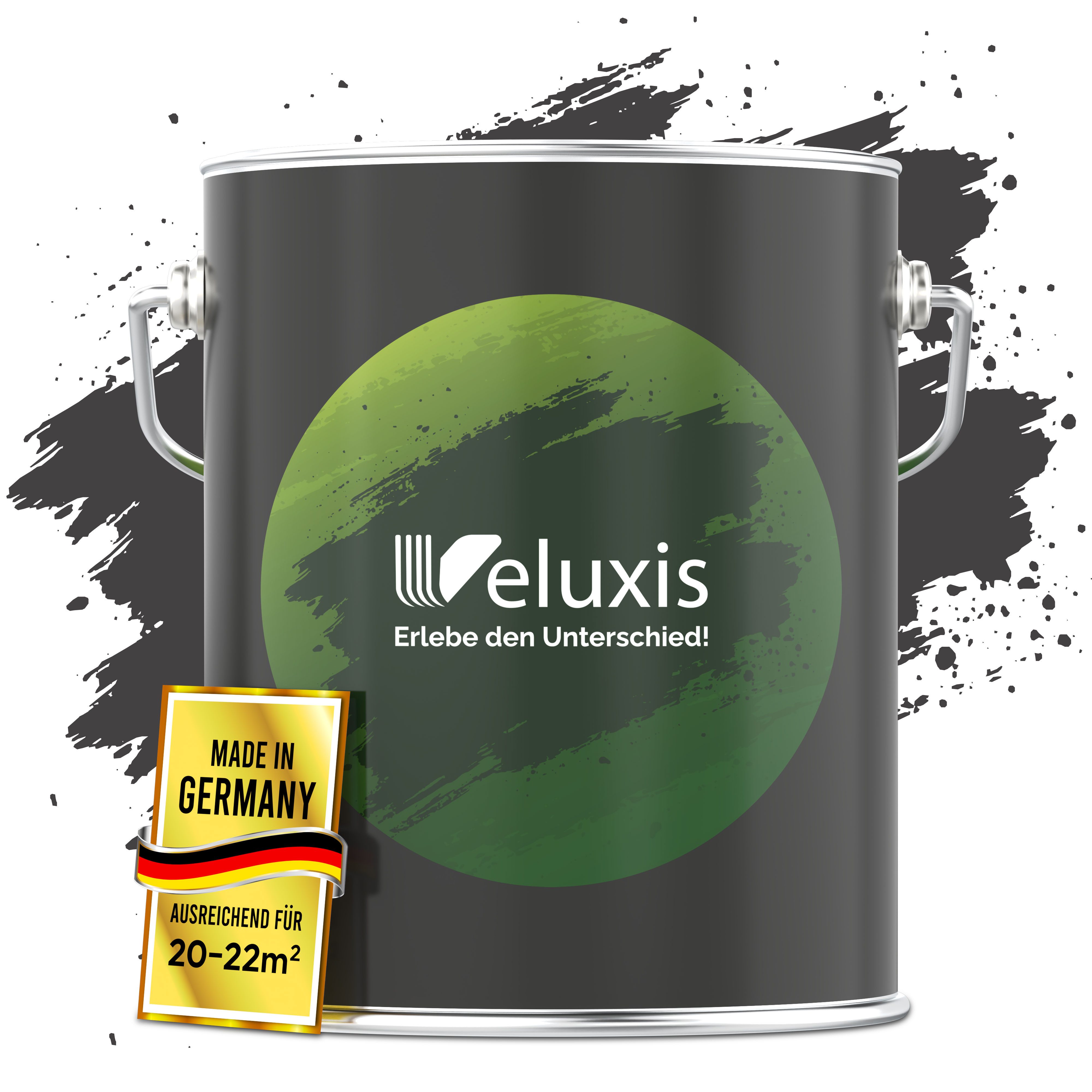 Veluxis Wandfarbe Veluxis® Edle Wandfarbe, für den Innenraum - Deckkraft-Klasse 1, Streifenfrei & tropfarm