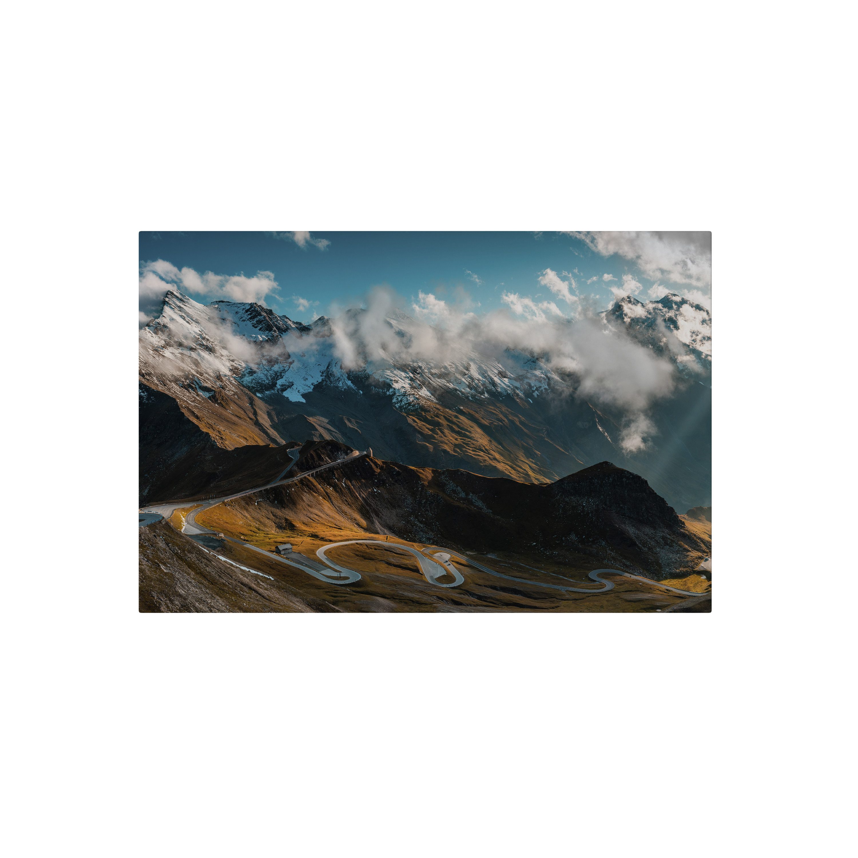SPACEREBELS Leinwandbild MOUNTAIN SERPENTINE, Landschaft (1 St), 3 cm Keilrahmen, Baumwollleinwand