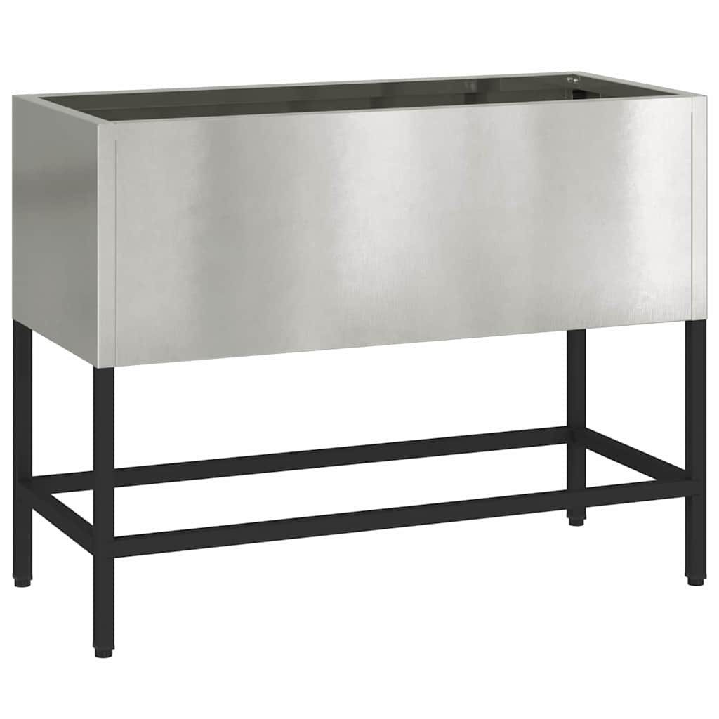 vidaXL Hochbeet Hochbeet Gartenpflanzer Silber 60 x 26 x 45 cm Edelstahl (1 St)