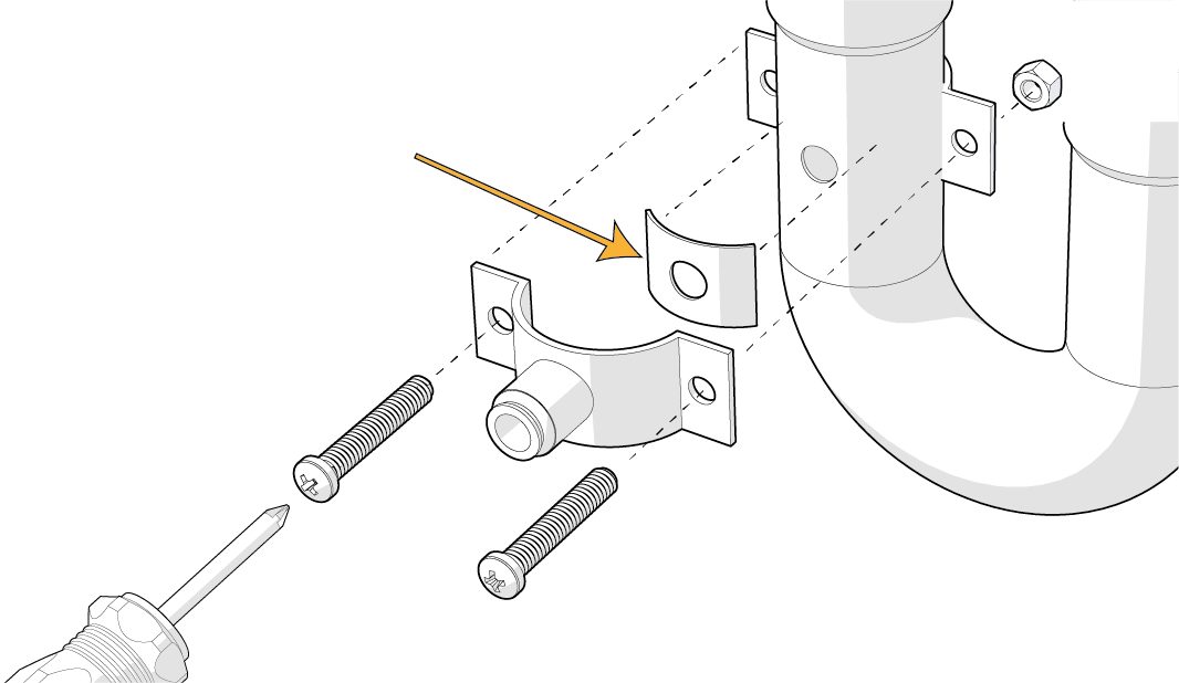 Schlauchschelle für Zoll Steckverbindung Osmoseanlage, DreamFilters Abflussschelle, Rohrschelle, mit Abwasserschelle (1-St), 1/4