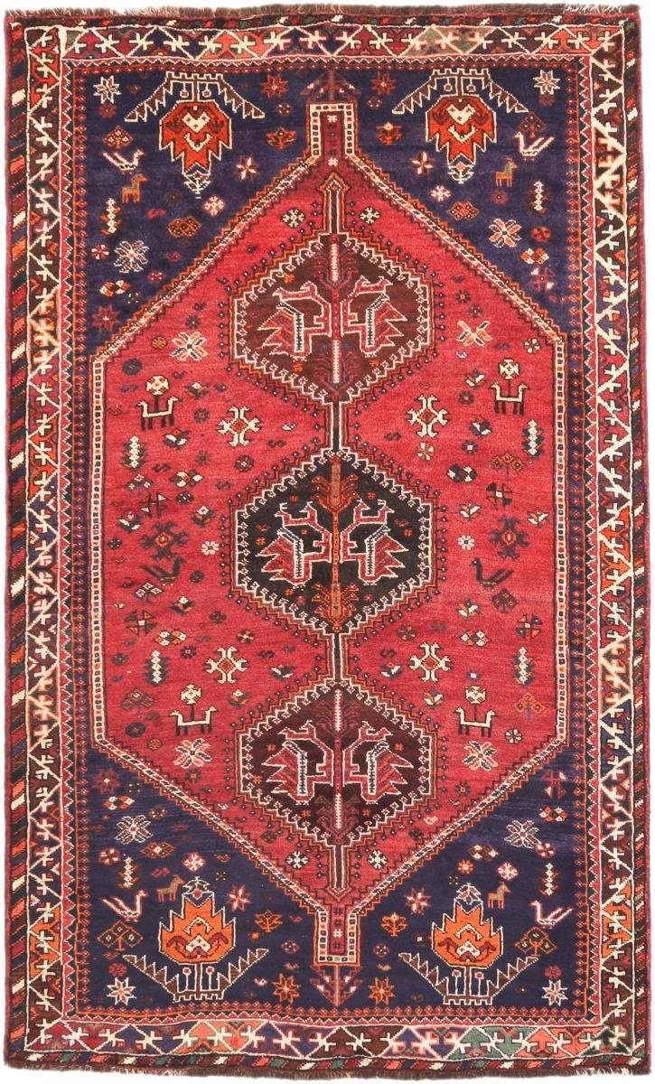 Orientteppich Shiraz 158x262 Handgeknüpfter Orientteppich / Perserteppich, Nain Trading, rechteckig, Höhe: 10 mm | Kurzflor-Teppiche