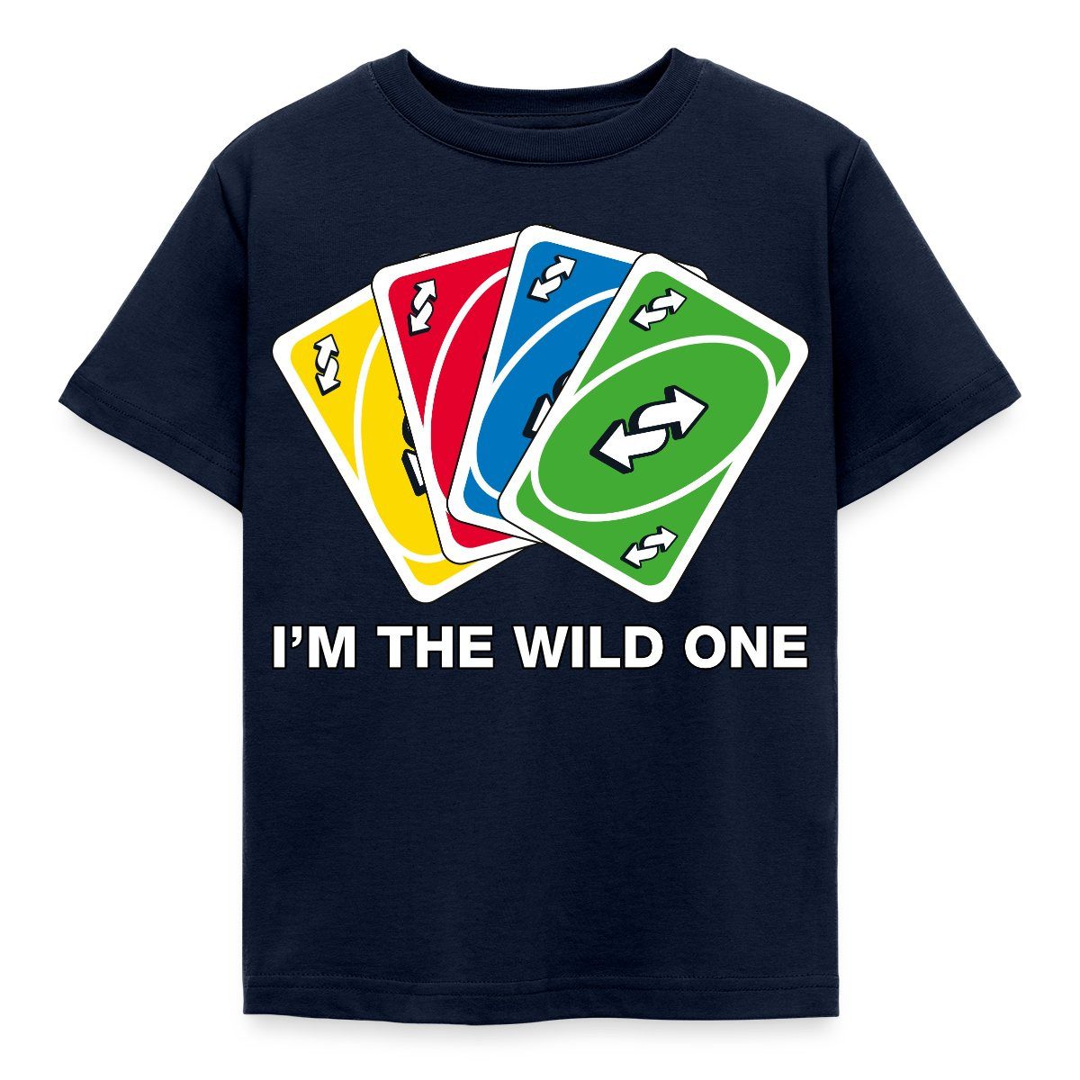 T-Shirt UNO I'm The Wild One Meme Richtungswechsel-Karte Geschenk Kinder T-Shi