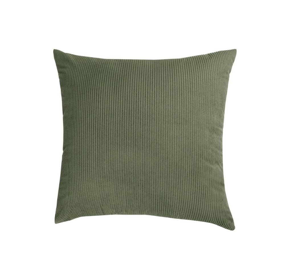 REALLaxx Dekokissen Antje Cord Kissen, 45x45 / 50x70cm, gestreifter Cord Kissenbezug inkl. Füllung