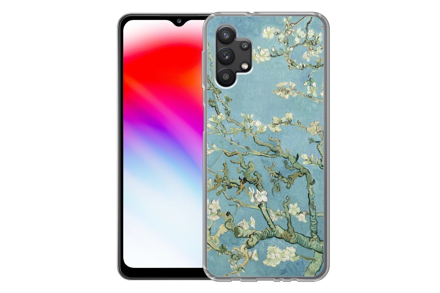 MuchoWow Handyhülle für Samsung Galaxy A32 5G Mandelblüte - Van Gogh - Kunst, Smartphone-Bumper, Print, Handy Schutzhülle Dünn