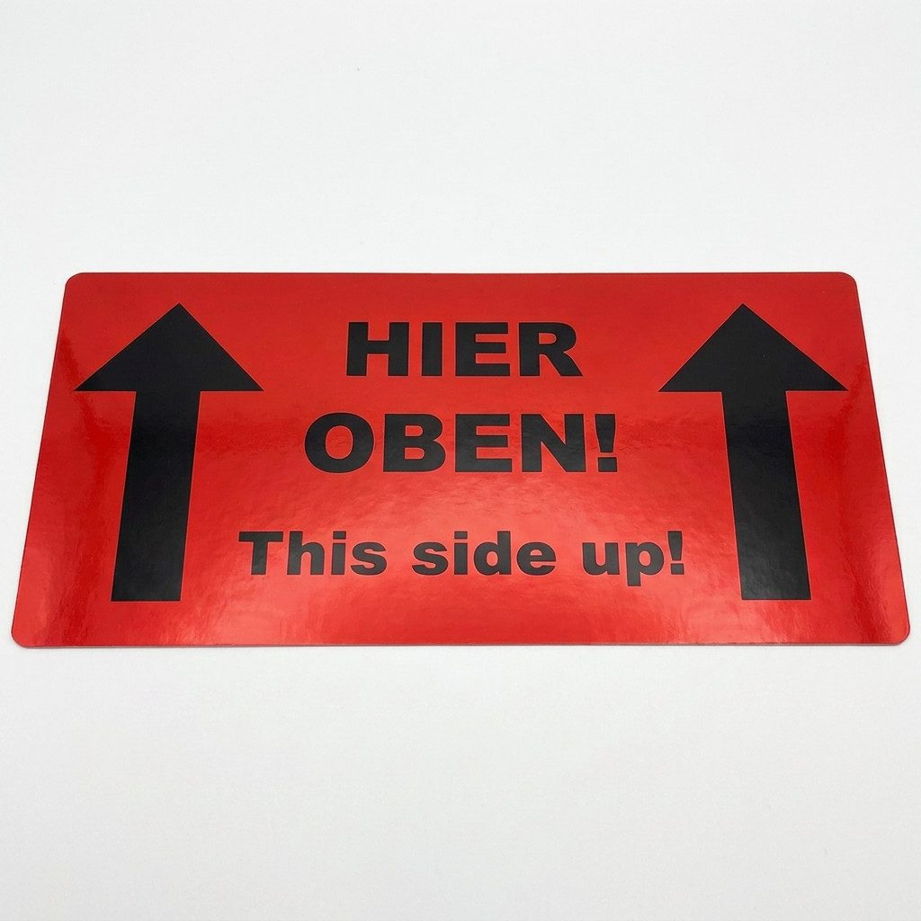 varivendo Etikett 50 Hinweisetiketten Hier oben Versandetiketten Rot 100x50mm, Warnaufkleber Versandaufkleber Versandetiketten