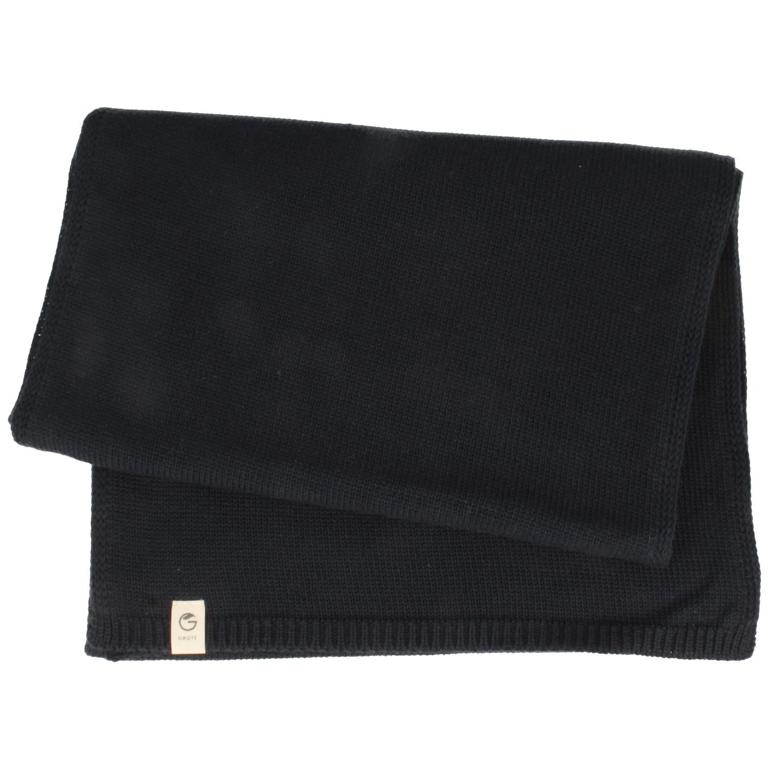 Breiter Schal, Unifarbener Strickschal aus Bio Baumwolle