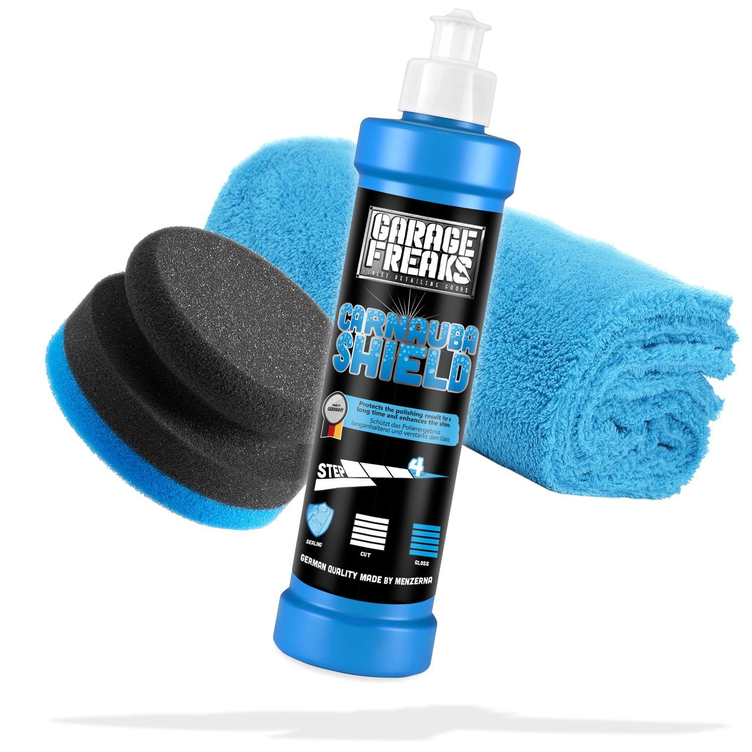 Auto Handpolitur Set Wachs Versiegelung 250ml + Mikrofasertuch Autopolitur