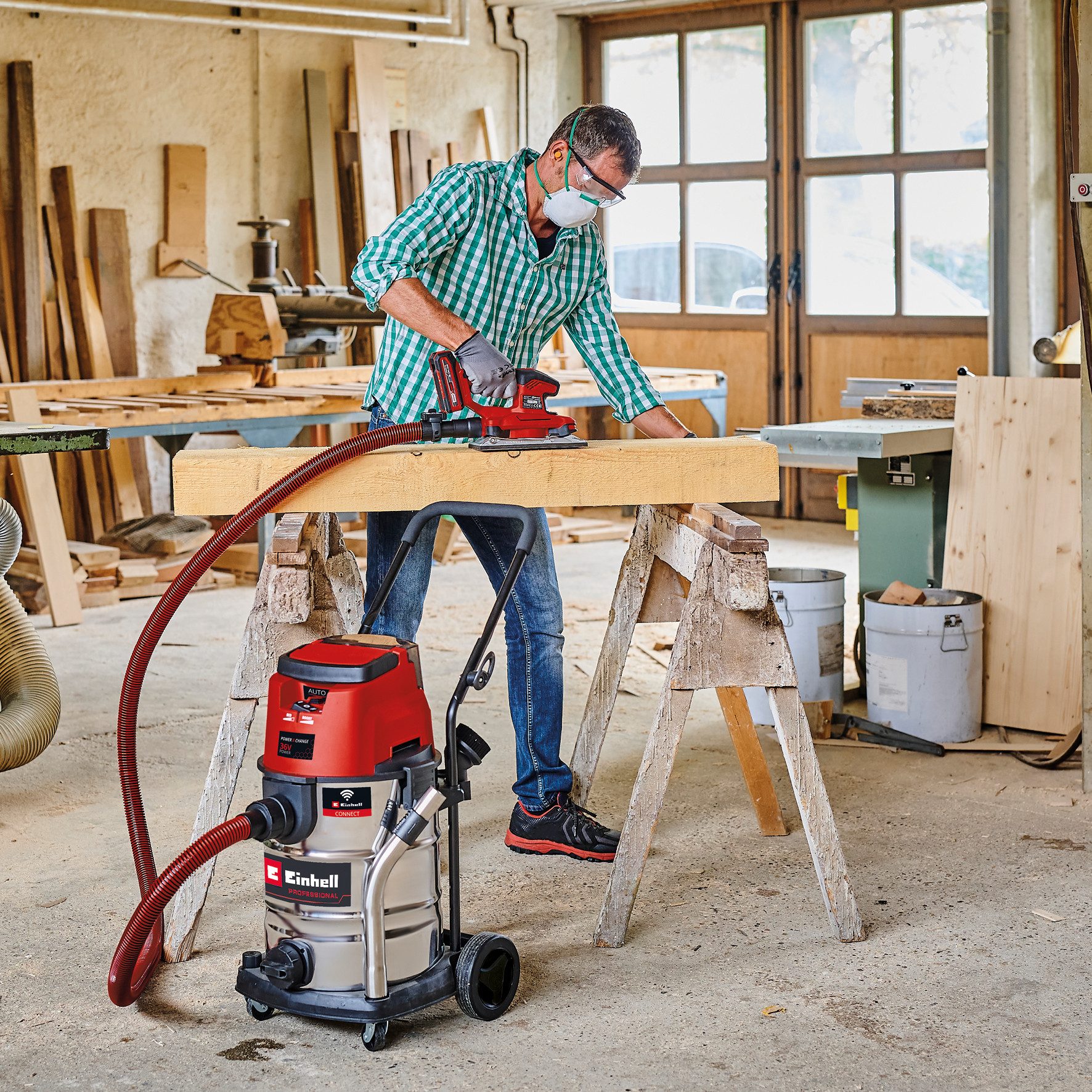 Einhell Nass-Trocken-Akkusauger TP-VC 36/30 S Auto-Solo, mit Beutel, ohne Akku – Bild 4 von 5