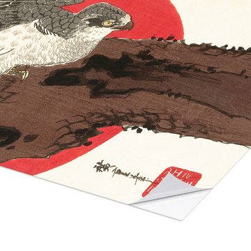 Posterlounge Wandfolie Utagawa Hiroshige, Falke, Kiefer und Neujahr Sonnenaufgang, Malerei