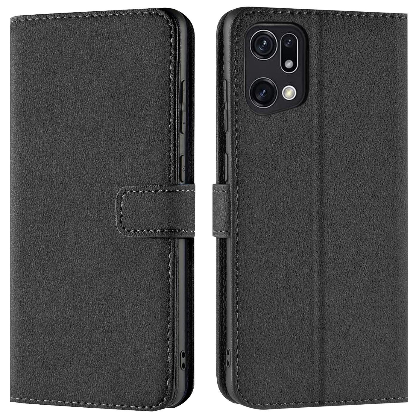 CoolGadget Handyhülle Book Case Handy Tasche für OPPO Find X5 6,55 Zoll, Hülle Klapphülle Flip Cover für Find X5 Schutzhülle stoßfest