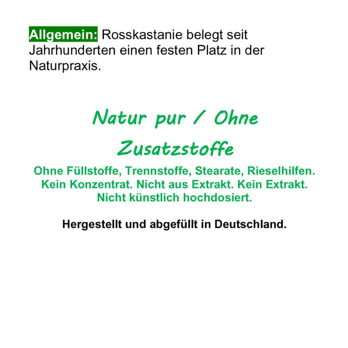 VitalLife Rosskastanie (Aesculus) Venen AKTIV bei Venenveränderungen NATUR pur Kapseln, 1 er Dose à 120 St., 66 g, Art. 27333-120
