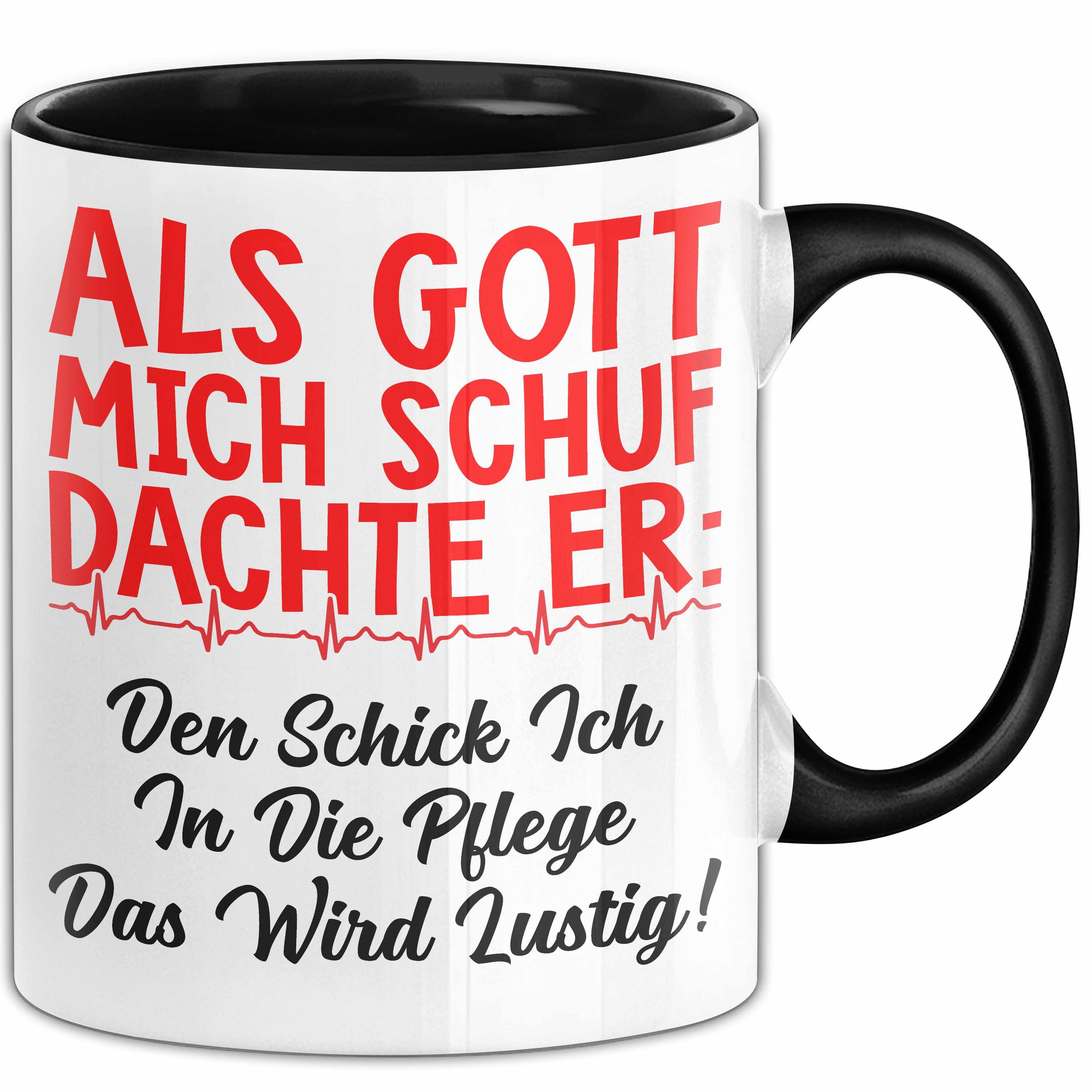 Trendation Tasse Krankenschwester Pflege Betreuung Tasse Geschenk Lustige Geschenkidee, Keramik