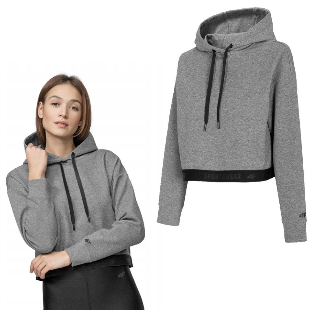 4F Trekkingjacke 4F - Damen Sweatpullover, Hoody, Sportpullover Sweater, grau