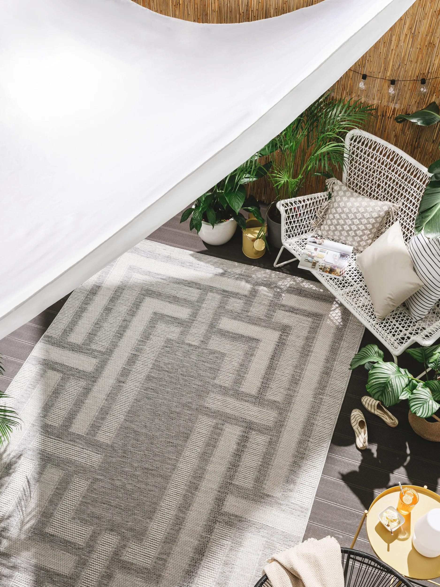 benuta Outdoorteppich Bronco, rechteckig, Höhe: 5 mm, Kunstfaser, Berber, Ethno-Style, Wohnzimmer
