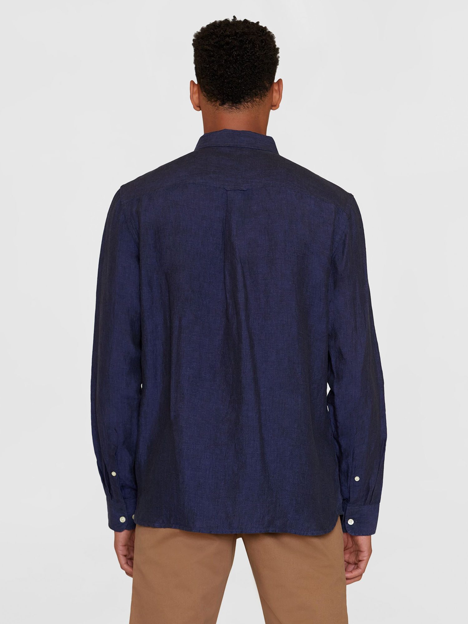 KnowledgeCotton Apparel Langarmhemd Linen Shirt