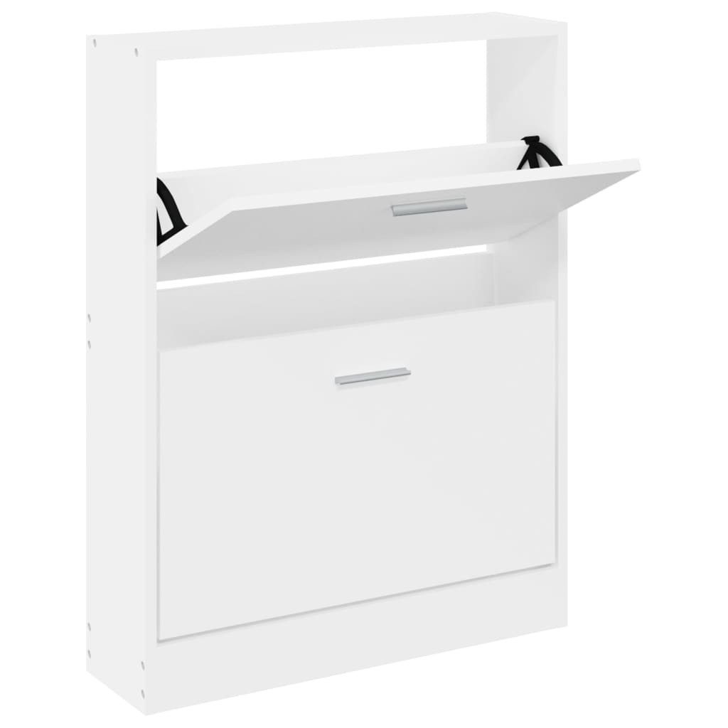 vidaXL Schuhschrank NA Schuhschrank Weiß 59x17x81 cm Spanplatte