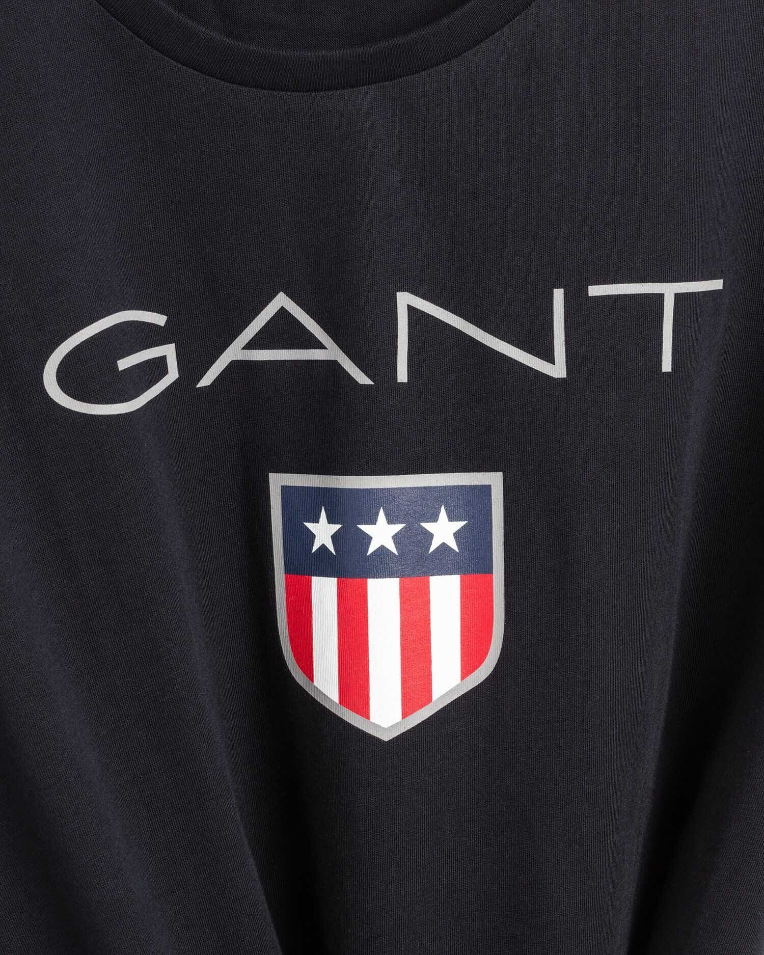 Teen Kurzarm Logo, Gant T-Shirt T-Shirt Schwarz Jungen Boys - SHIELD