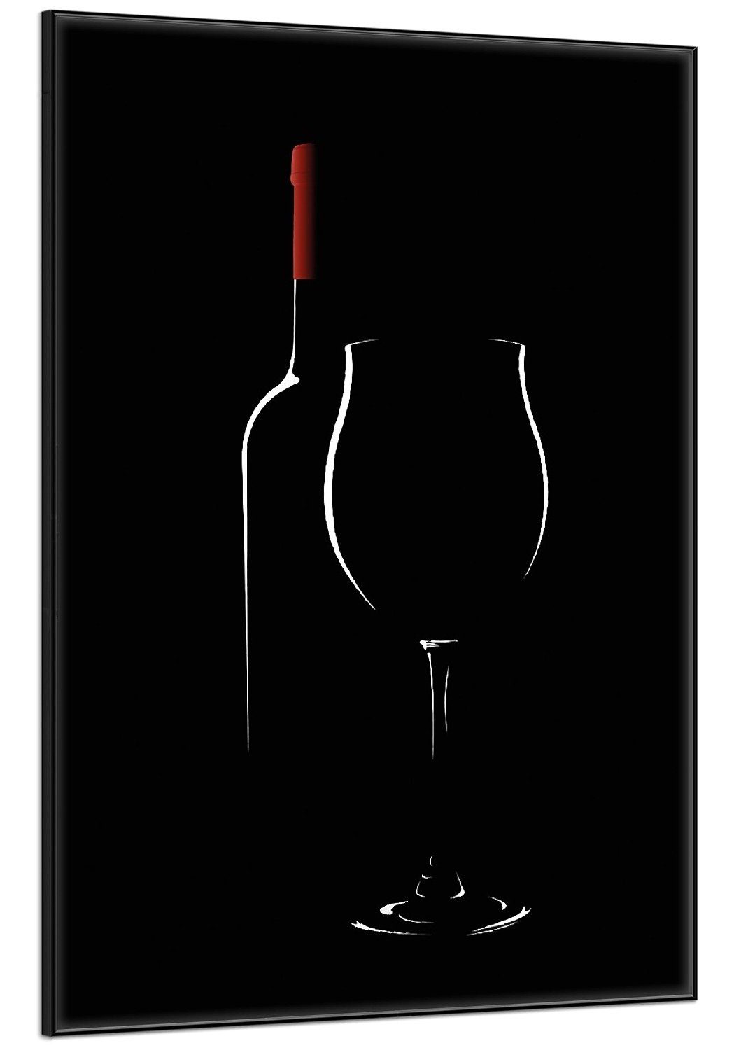 Wallario Poster, Rotwein bei Nacht, in günstig online kaufen